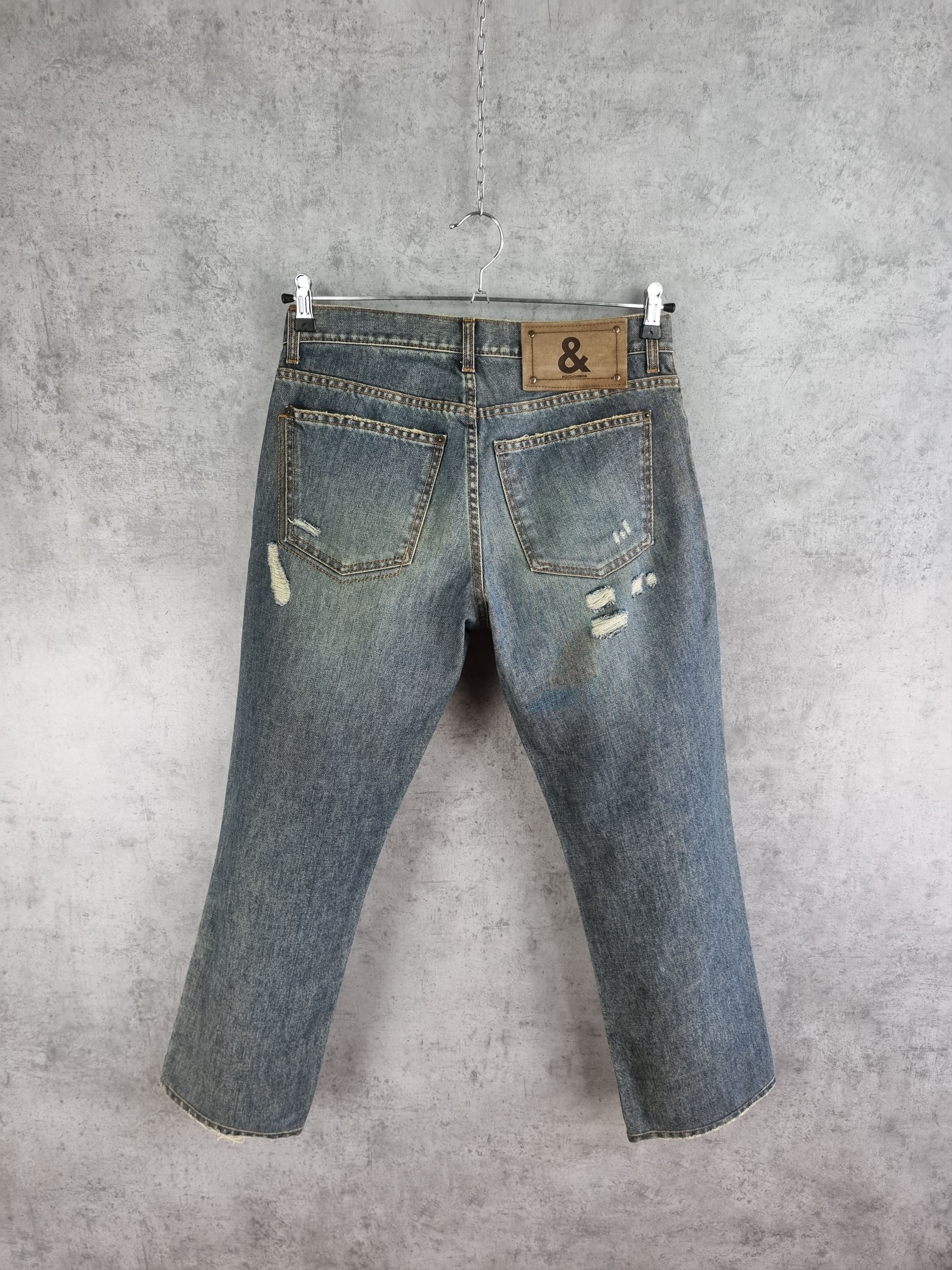 Dolce & Gabbana Dolce & Gabbana Ripped Luxury Denim Jeans Size US 30 / EU 46 - 2 Thumbnail