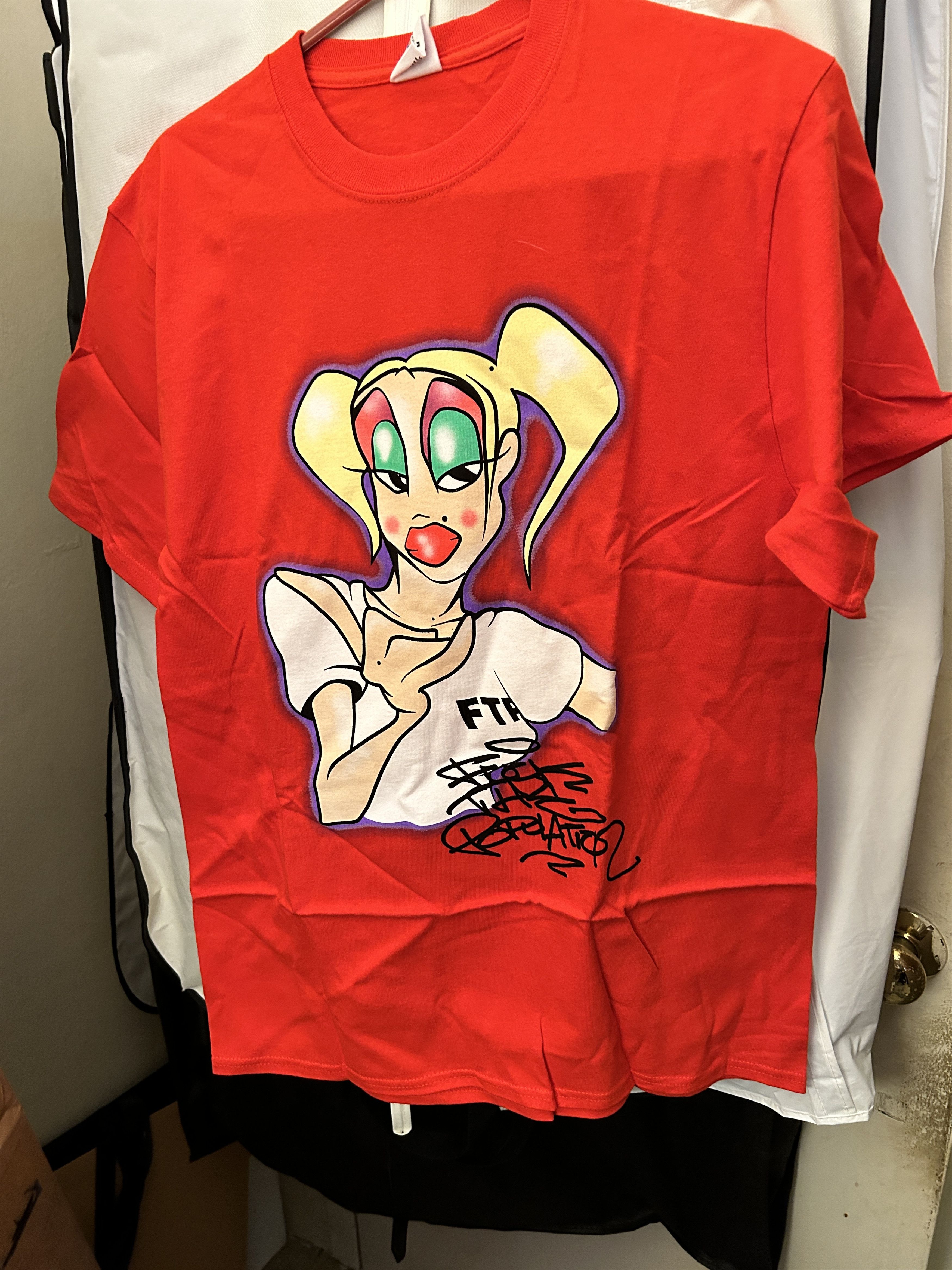 image of Fuck The Population Ftp Women T-Shirt Red 10Th Year Anniversary, Men's (Size Medium)