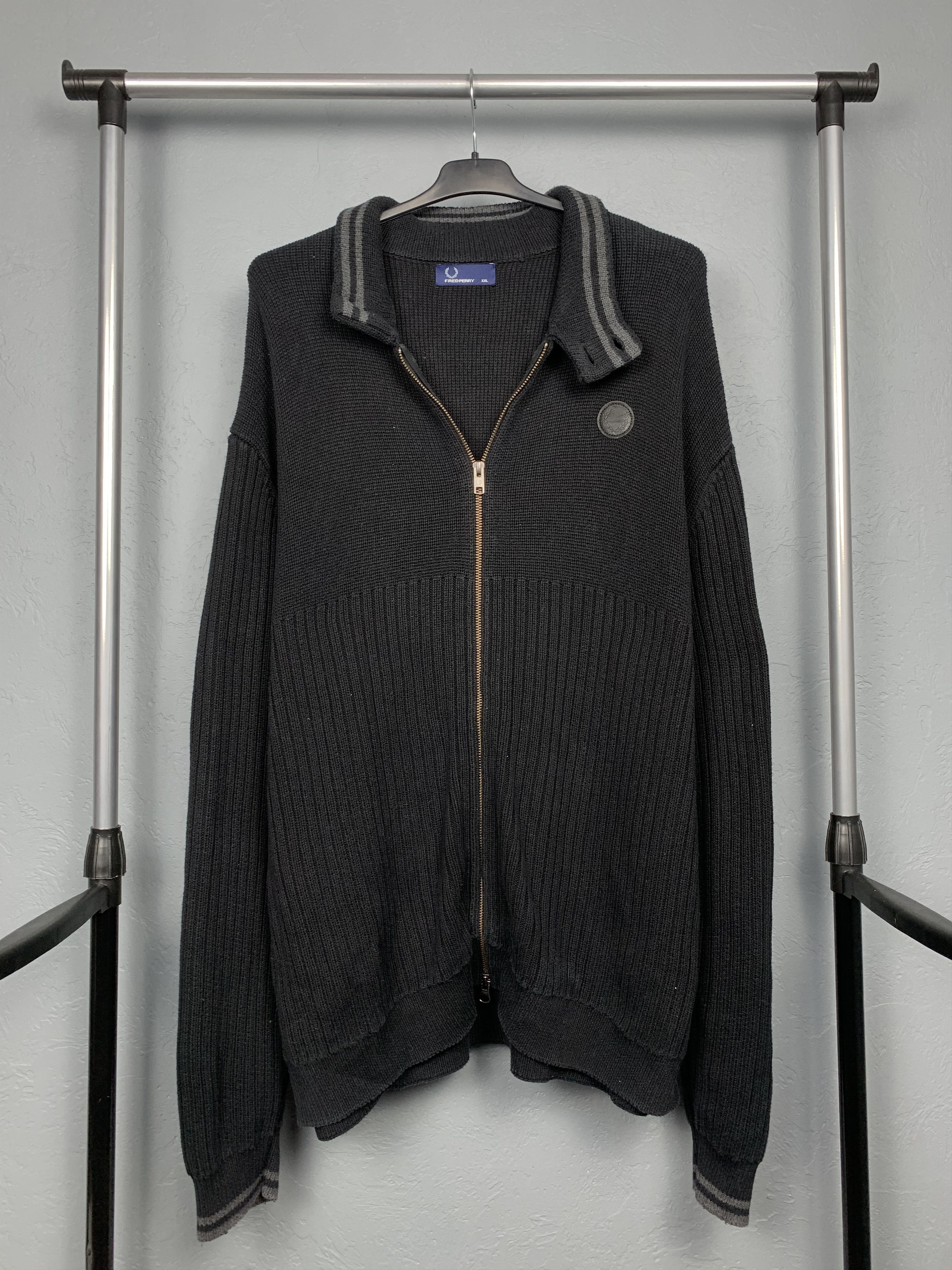 Fred Perry Fred Perry Vintage Mens Cotton Knit Full Zip Sweater Size US XL / EU 56 / 4 - 1 Thumbnail