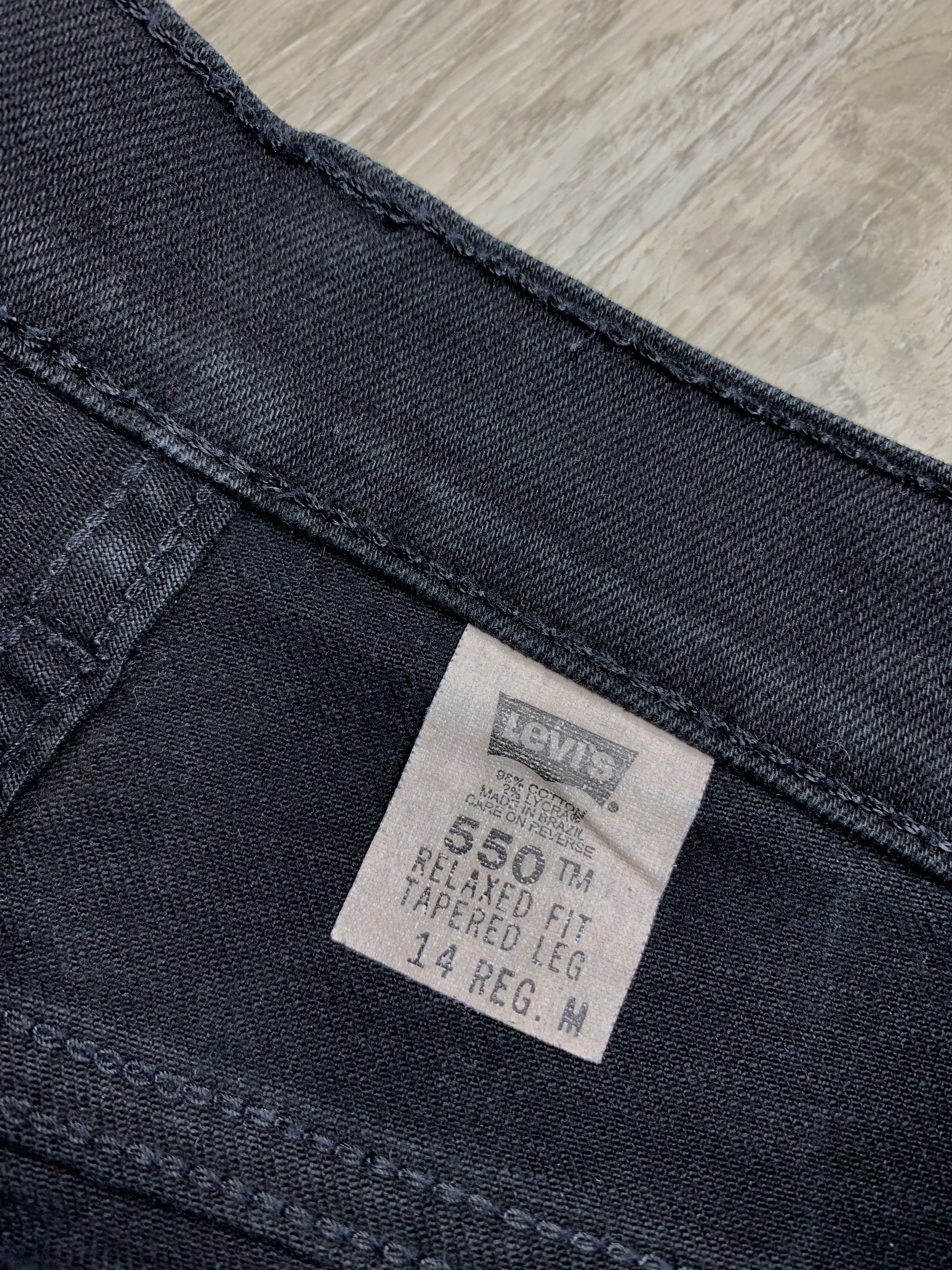 Levi's Levi's 550 90s Vintage Black Denim Pants Jeans Size US 32 / EU 48 - 9 Thumbnail