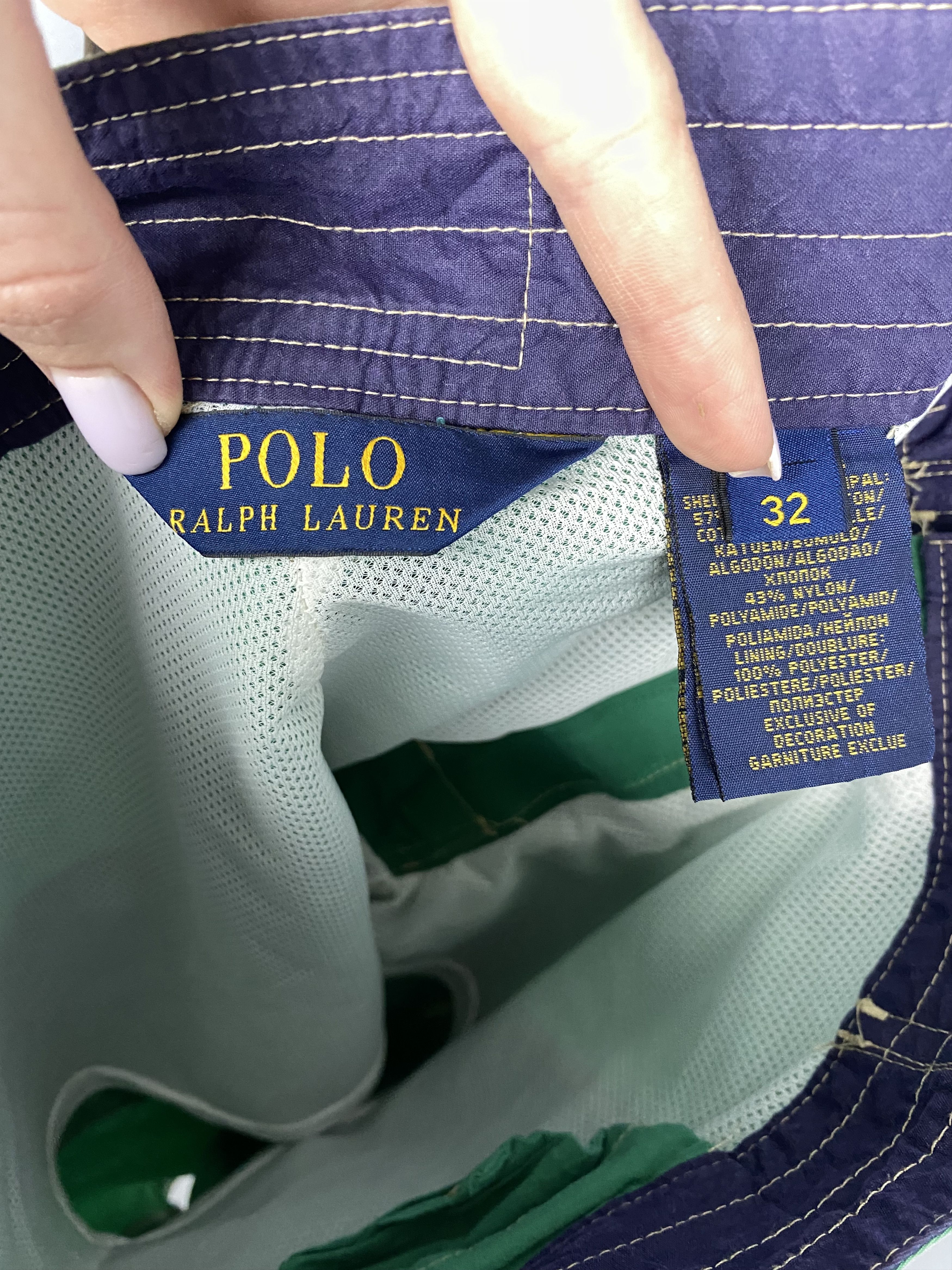 Polo Ralph Lauren × Ralph Lauren × Vintage Polo Ralph Lauren Mens Nylon Shorts Y2K Size US 32 / EU 48 - 7 Thumbnail