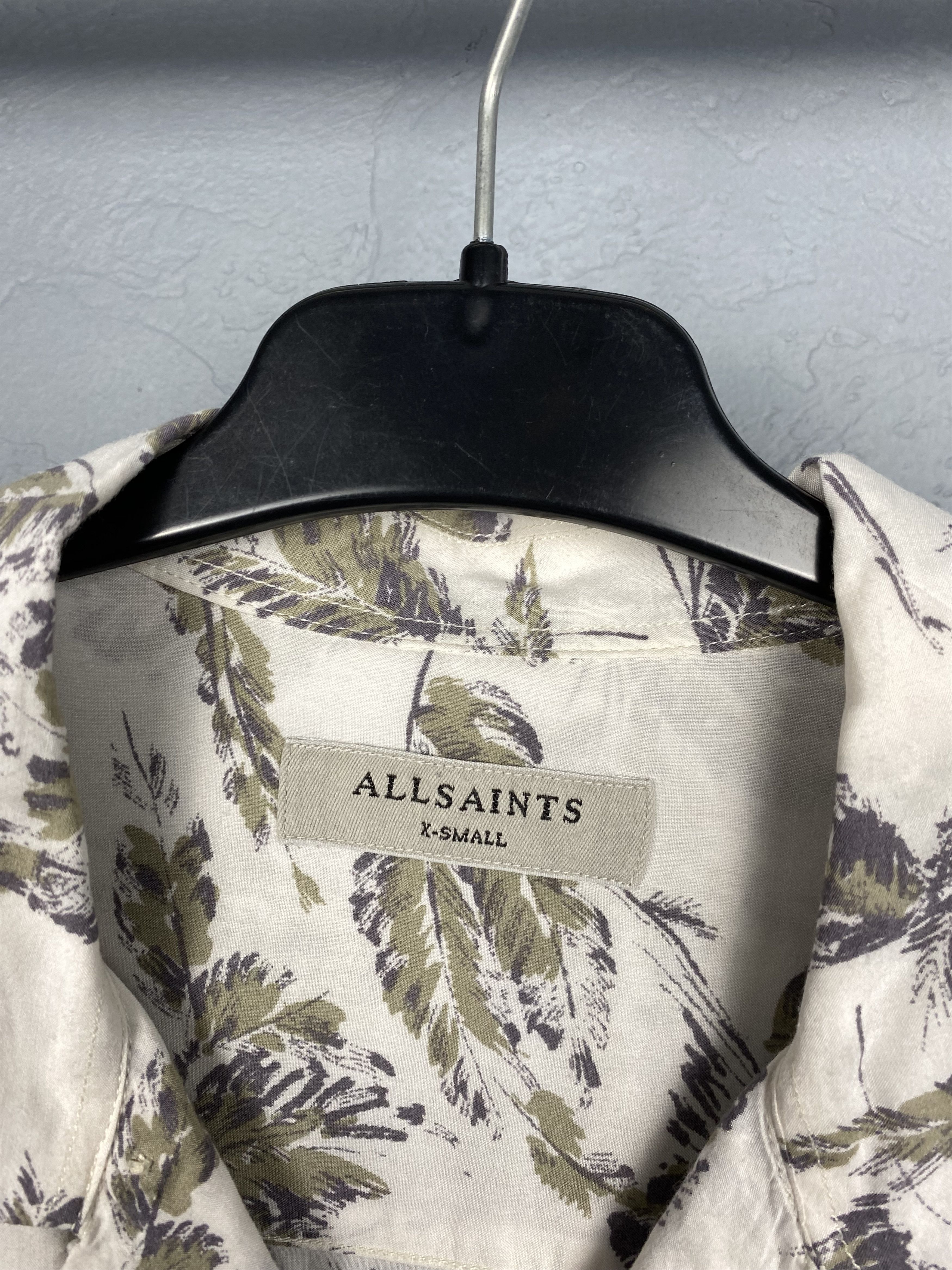 Allsaints Allsaints Vintage Mens Birch Hawaiian Shirt Full Printed Size US S / EU 44-46 / 1 - 3 Thumbnail