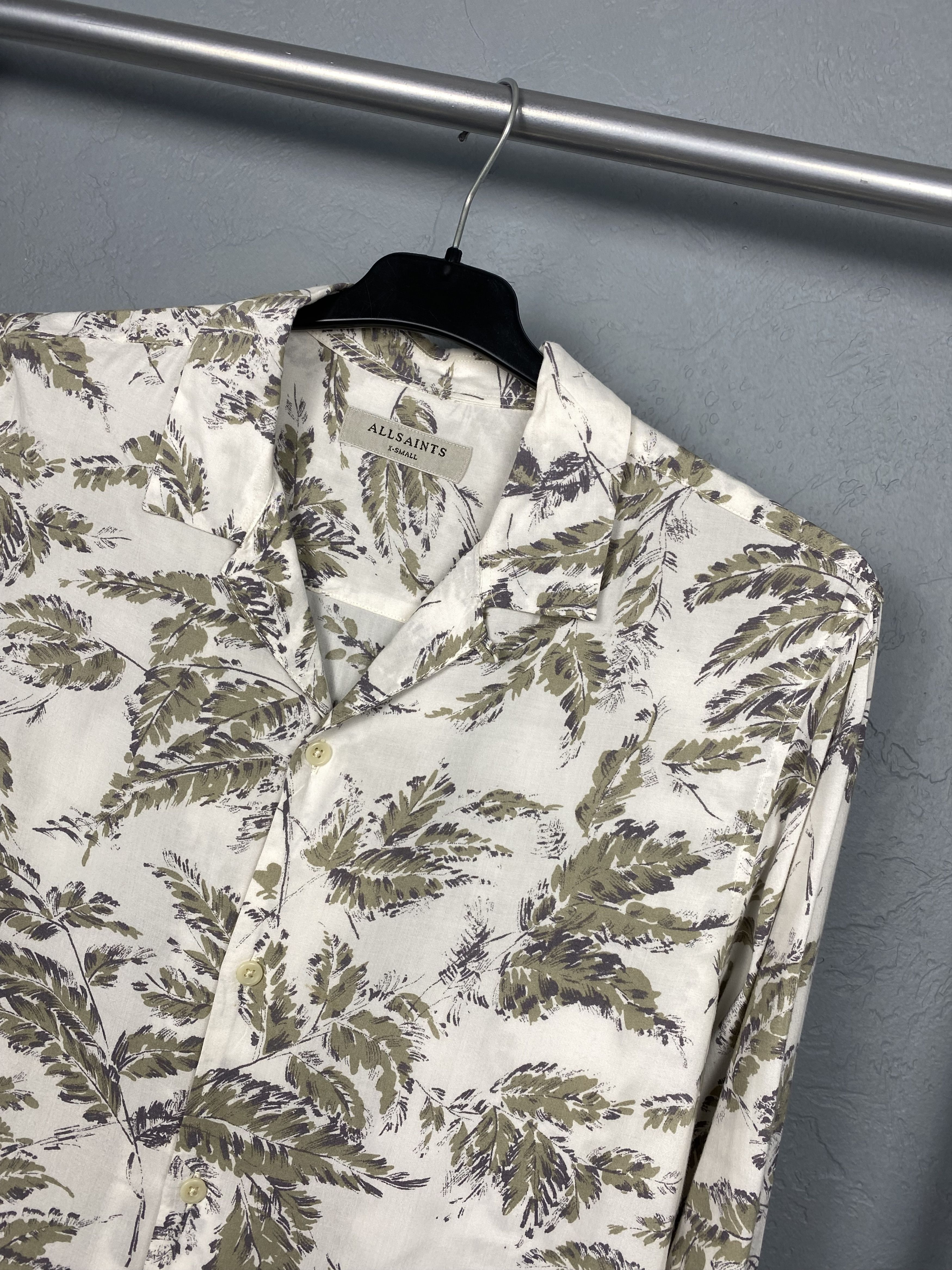 Allsaints Allsaints Vintage Mens Birch Hawaiian Shirt Full Printed Size US S / EU 44-46 / 1 - 2 Thumbnail