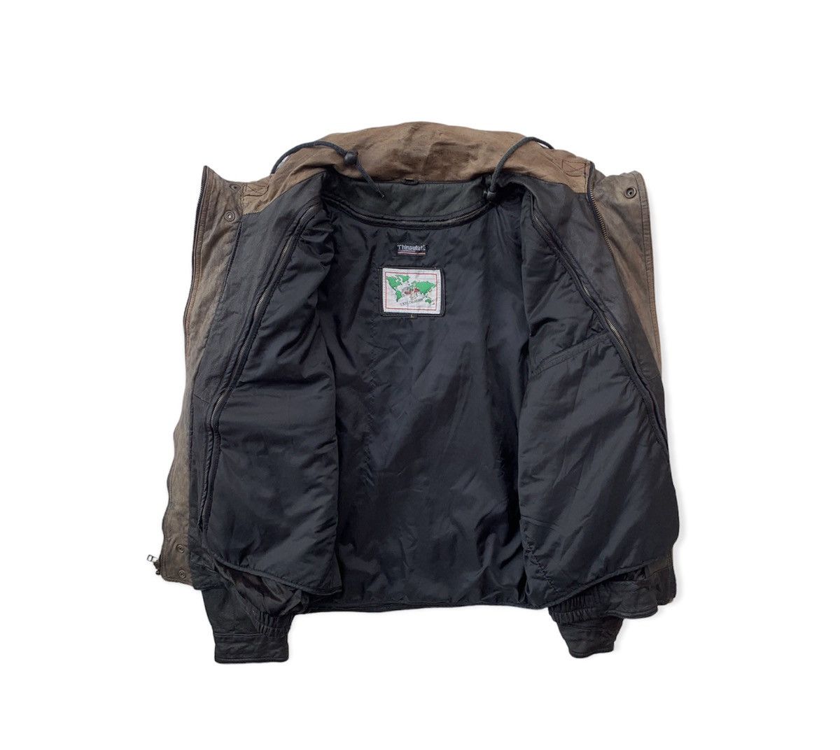 Vintage Vintage Thermal Insulation Exploration Leather Bomber Jacket Size US M / EU 48-50 / 2 - 4 Thumbnail