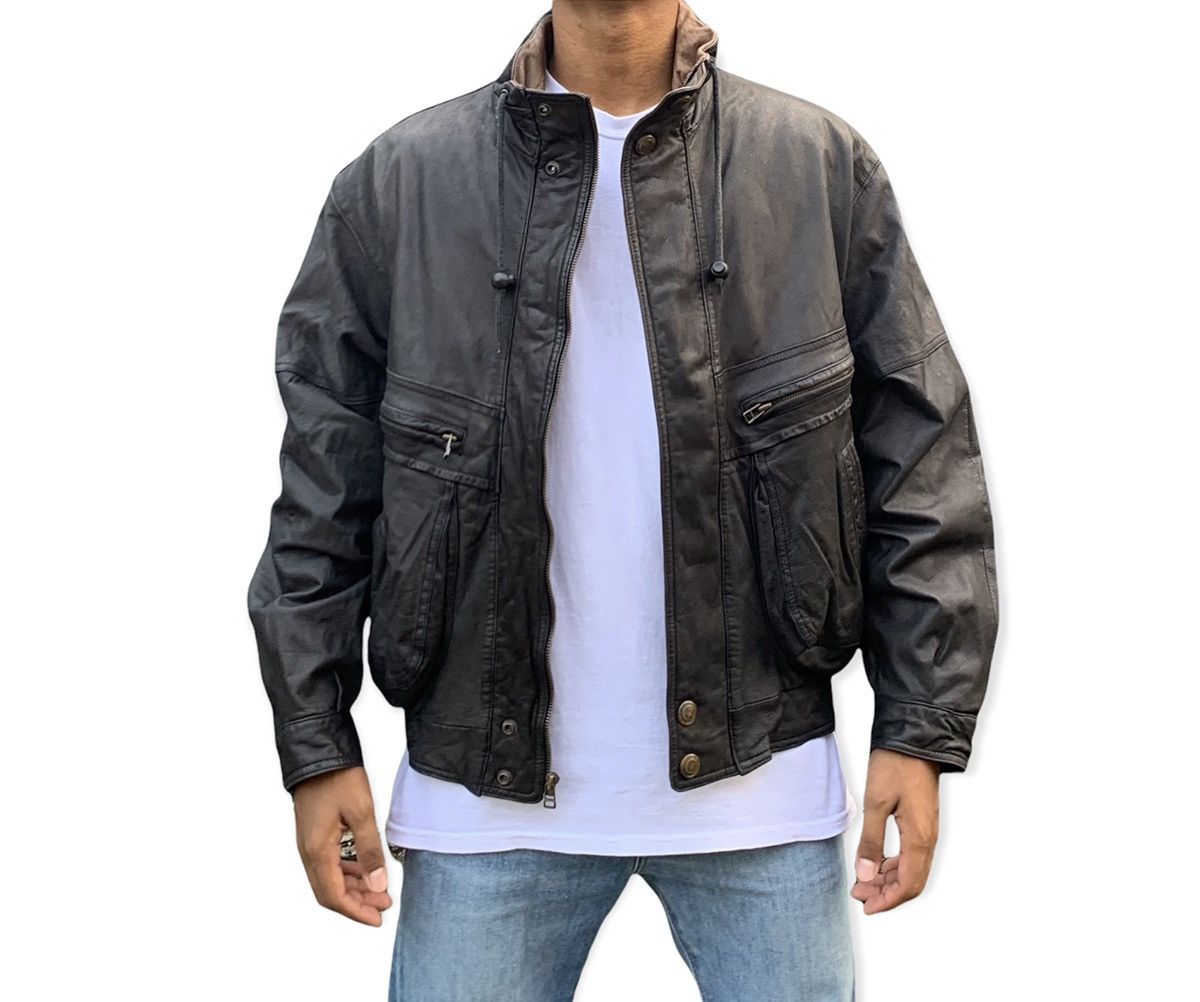 Vintage Vintage Thermal Insulation Exploration Leather Bomber Jacket Size US M / EU 48-50 / 2 - 12 Thumbnail