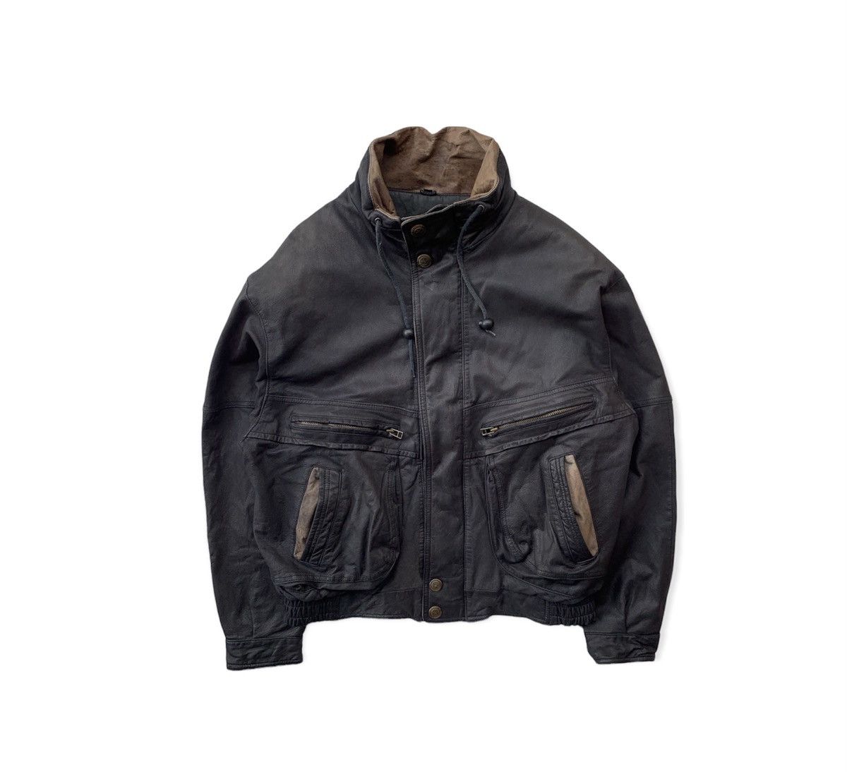 Vintage Vintage Thermal Insulation Exploration Leather Bomber Jacket Size US M / EU 48-50 / 2 - 2 Thumbnail