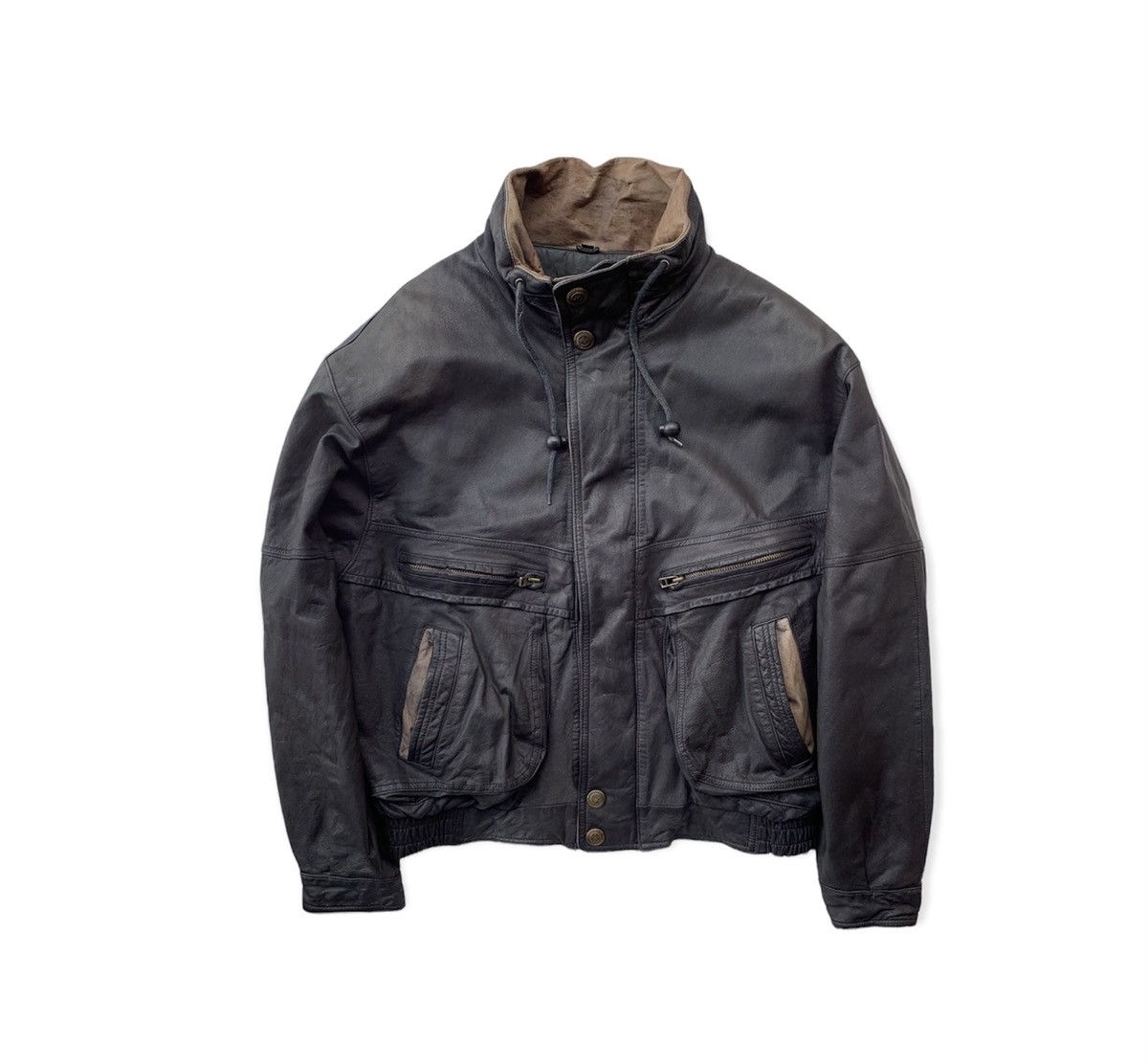 Vintage Vintage Thermal Insulation Exploration Leather Bomber Jacket Size US M / EU 48-50 / 2 - 1 Thumbnail