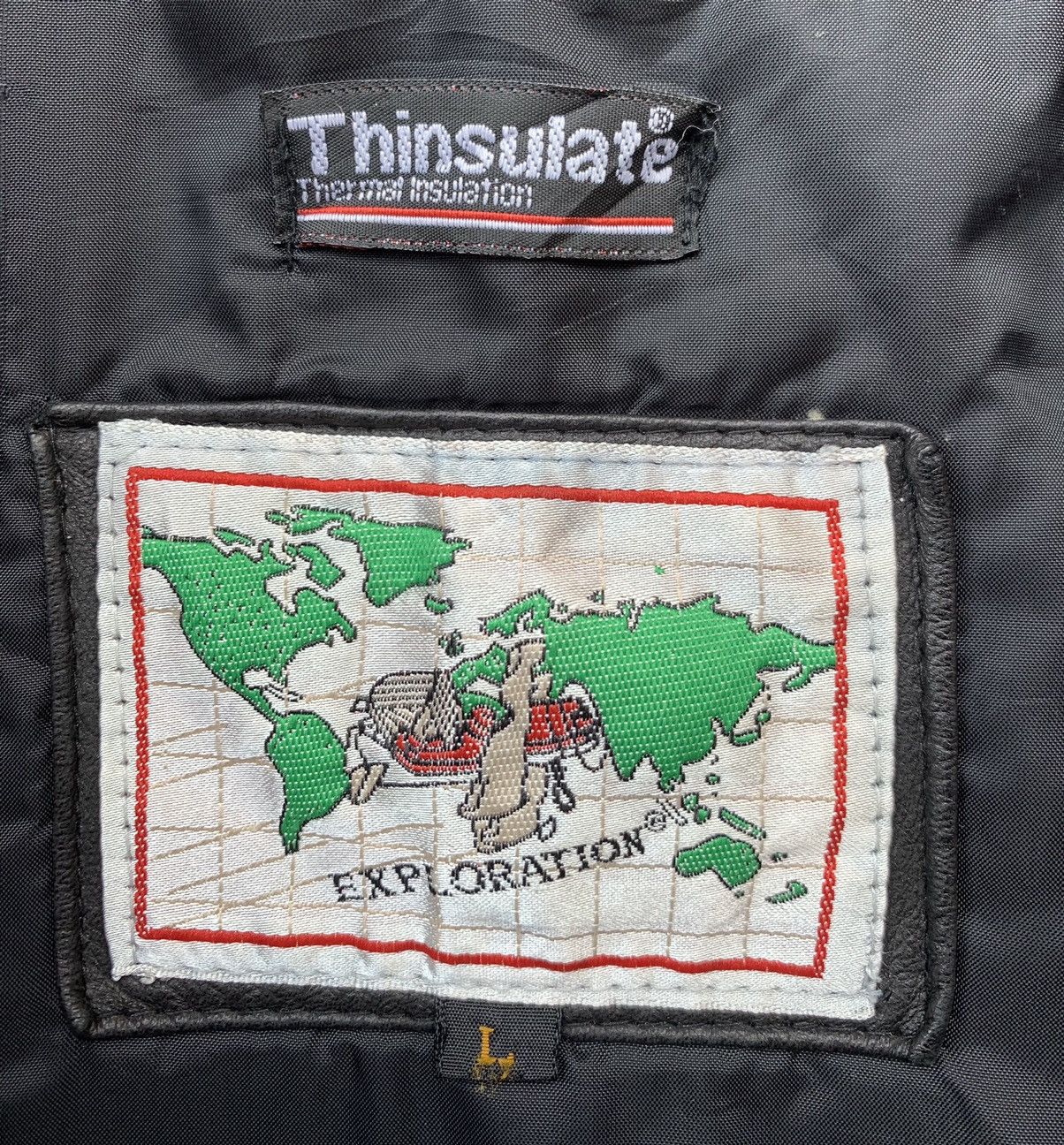 Vintage Vintage Thermal Insulation Exploration Leather Bomber Jacket Size US M / EU 48-50 / 2 - 9 Thumbnail