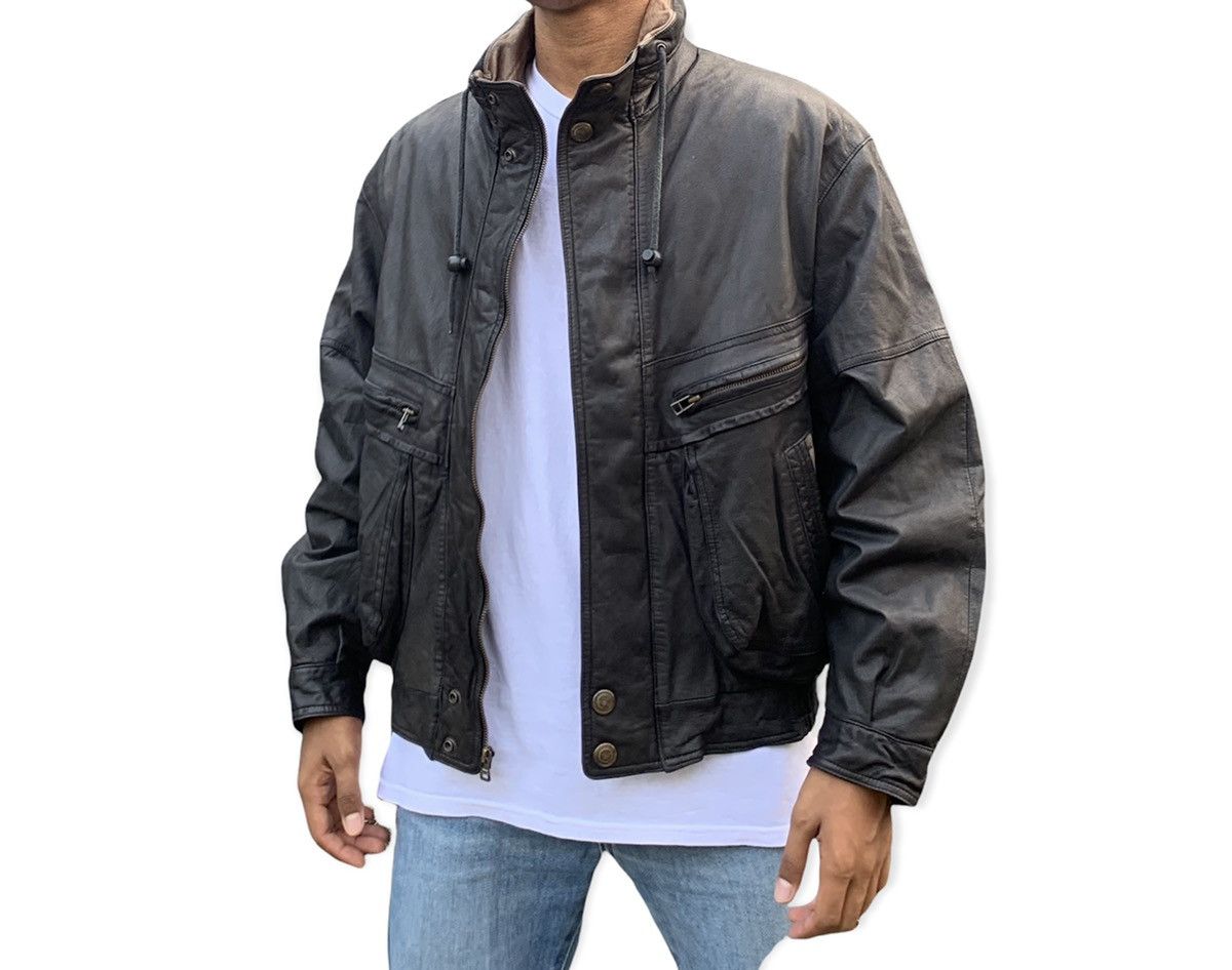 Vintage Vintage Thermal Insulation Exploration Leather Bomber Jacket Size US M / EU 48-50 / 2 - 11 Thumbnail