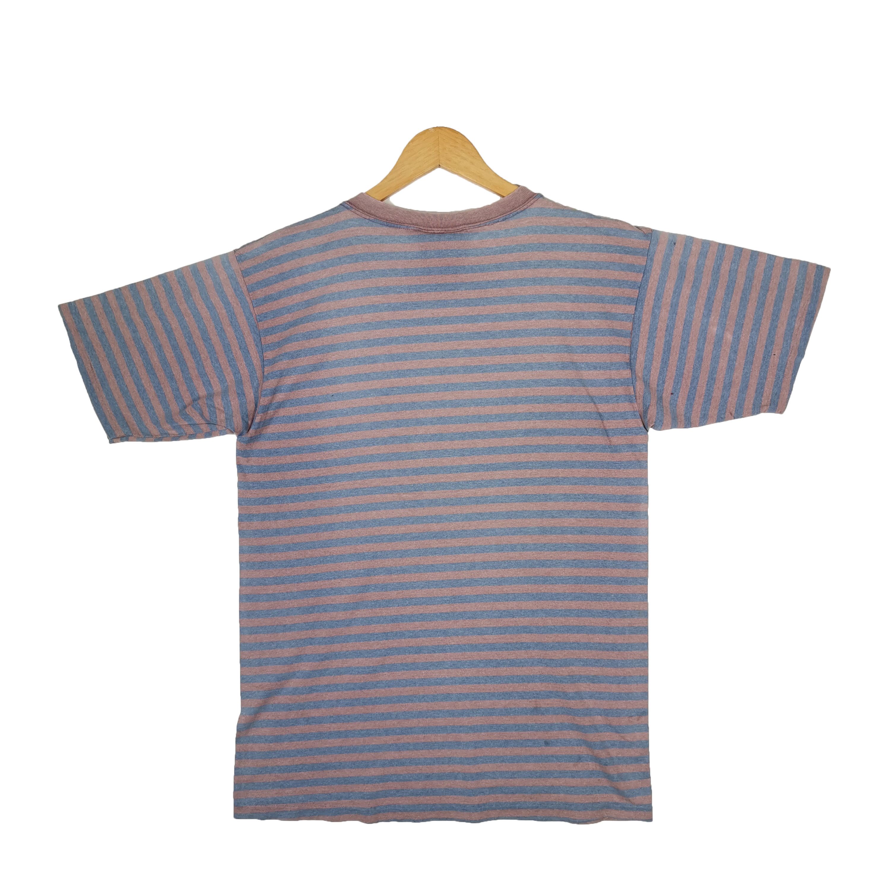 Levi's × Vintage Vintage Lev's T Shirt Levi Strauss & Co Stripe Crewneck Tees Size US M / EU 48-50 / 2 - 2 Thumbnail
