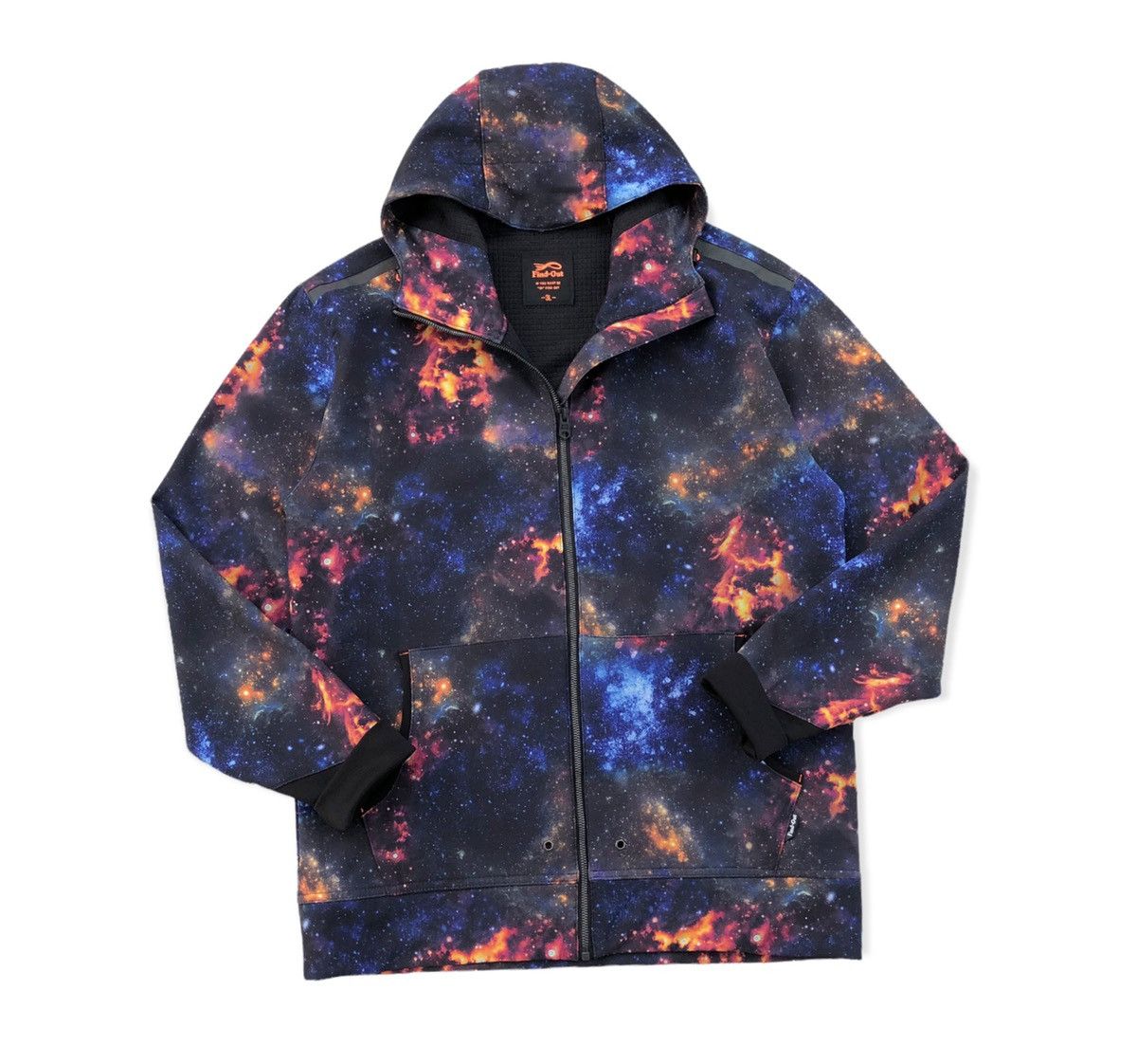 Japanese Brand Find-Out 3D Print Graphic Galaxy Hooded Waterproof Jacket Size US XL / EU 56 / 4 - 2 Thumbnail