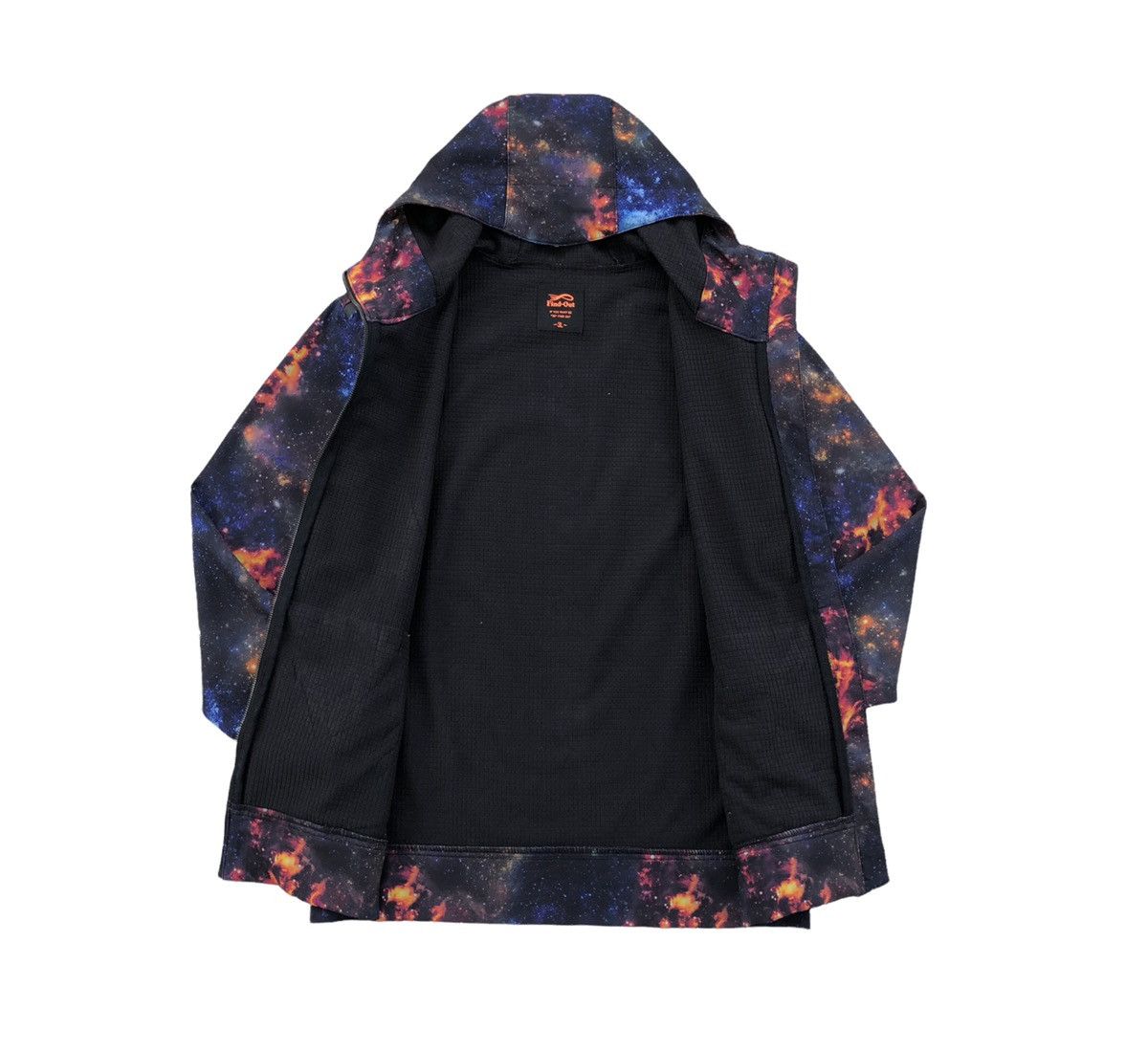 Japanese Brand Find-Out 3D Print Graphic Galaxy Hooded Waterproof Jacket Size US XL / EU 56 / 4 - 9 Thumbnail
