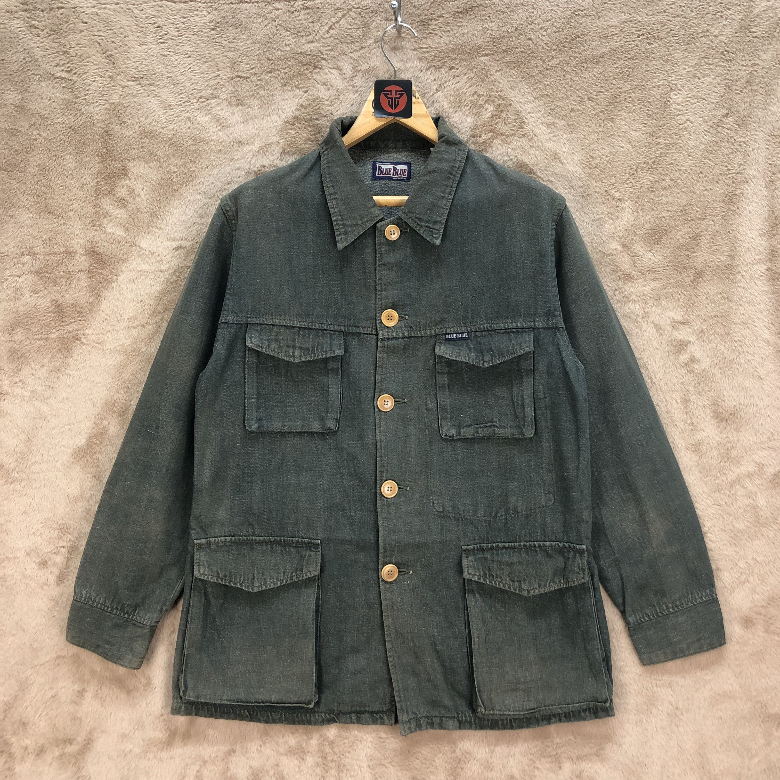 Blue Blue Japan 80's Blue Blue Selvedge Denim Jacket 4 Pocket #1400-59 Size US M / EU 48-50 / 2 - 1 Thumbnail