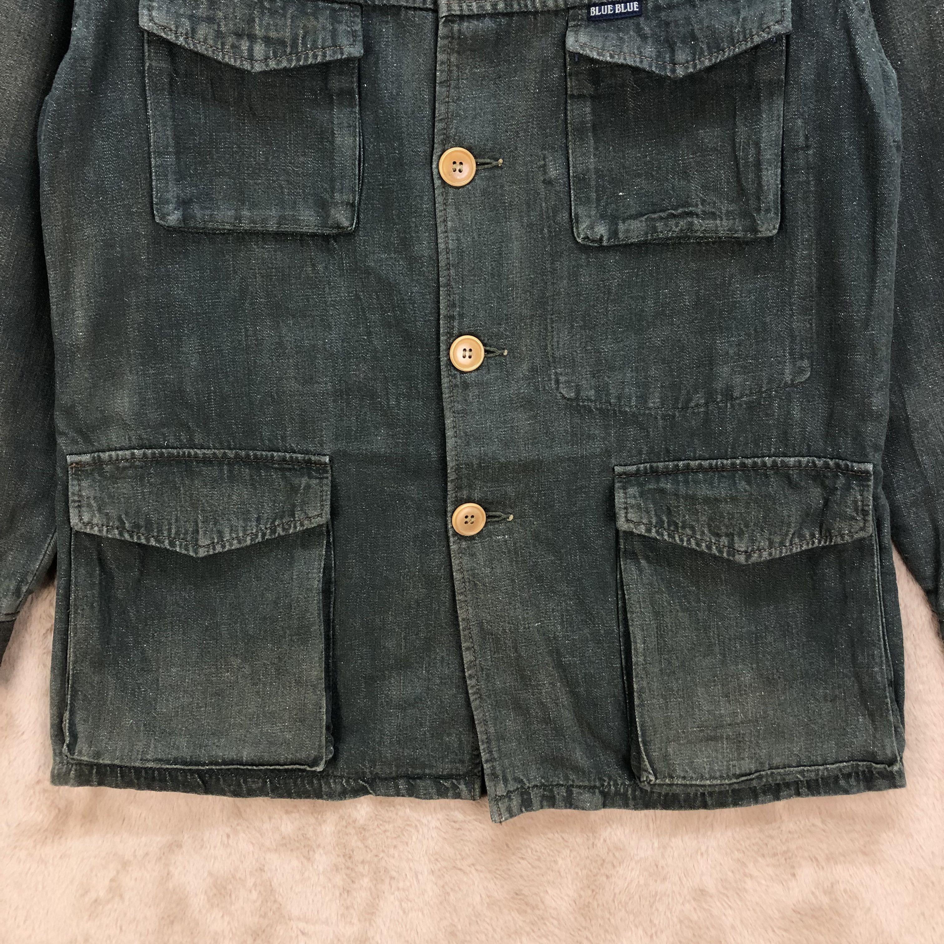 Blue Blue Japan 80's Blue Blue Selvedge Denim Jacket 4 Pocket #1400-59 Size US M / EU 48-50 / 2 - 4 Thumbnail