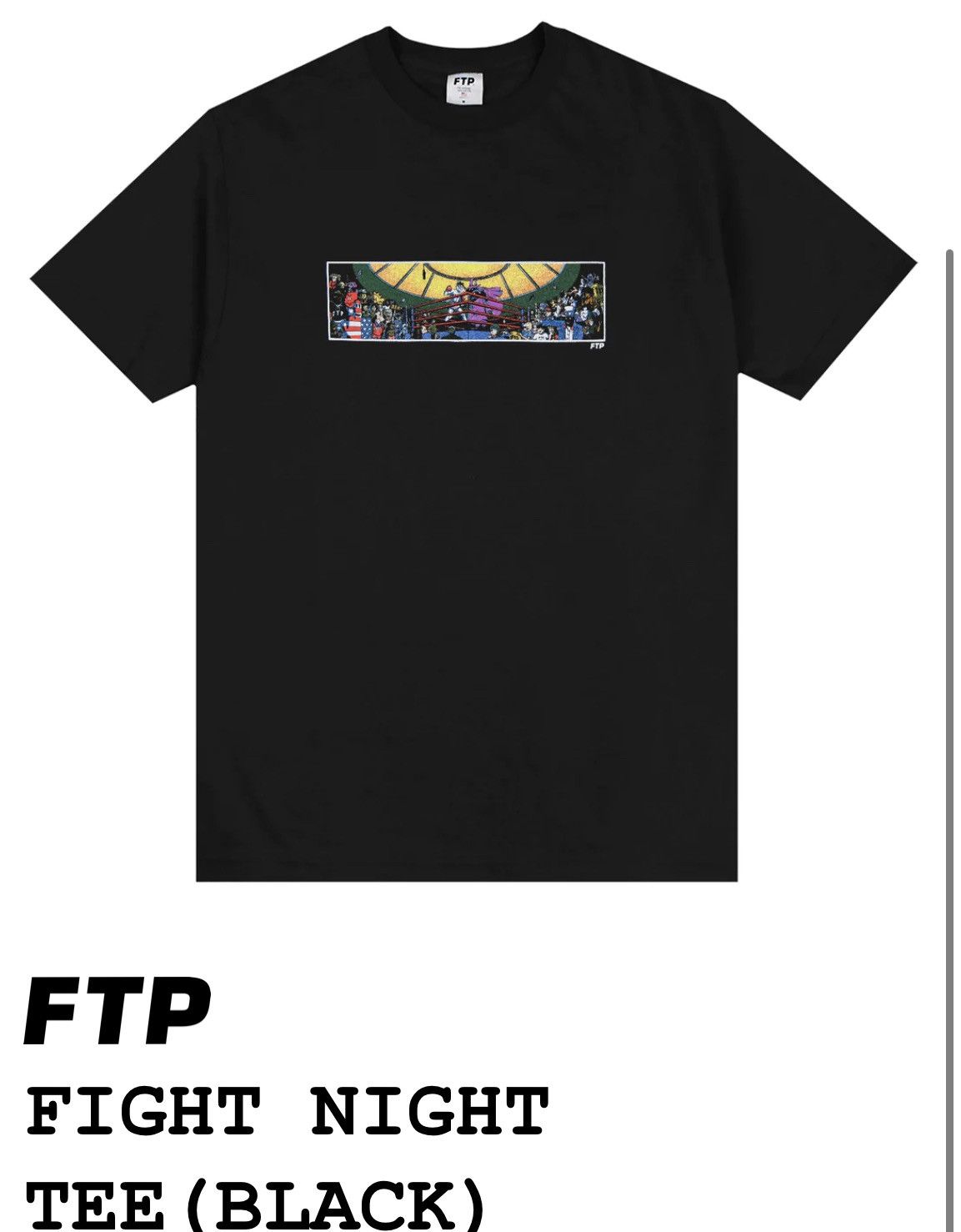 高速配送 Fuck Black T-shirt Night Fight FTP New Brand Population The トップス