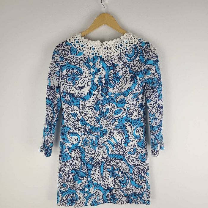 Lilly Pulitzer Lilly Pulitzer Brooke Tunic Dress Long Sleeve Blue Lace ...