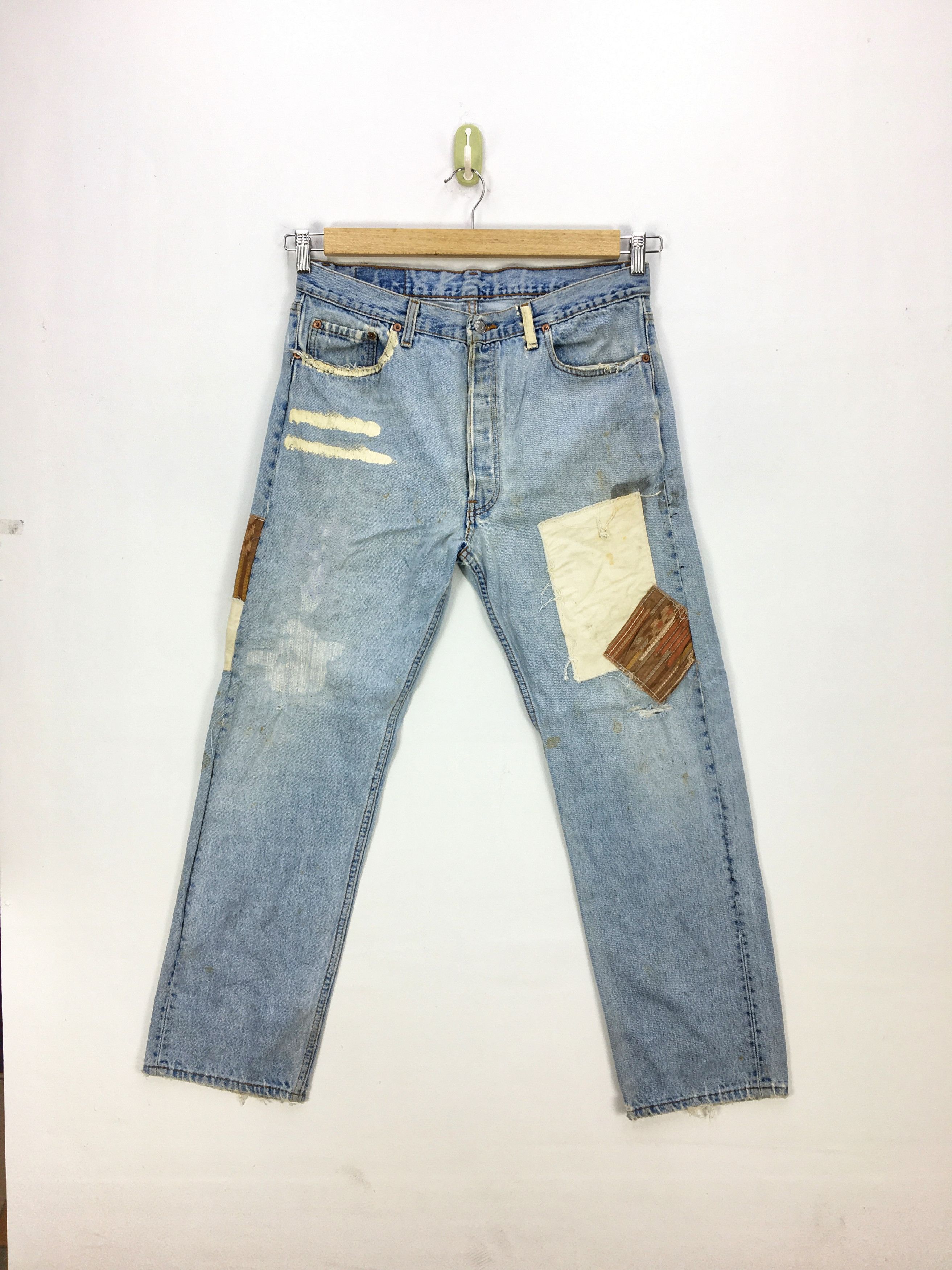 Levi's Vintage Levis 501 Jeans Navajo Reworked Levis Denim Pants Size US 32 / EU 48 - 1 Thumbnail