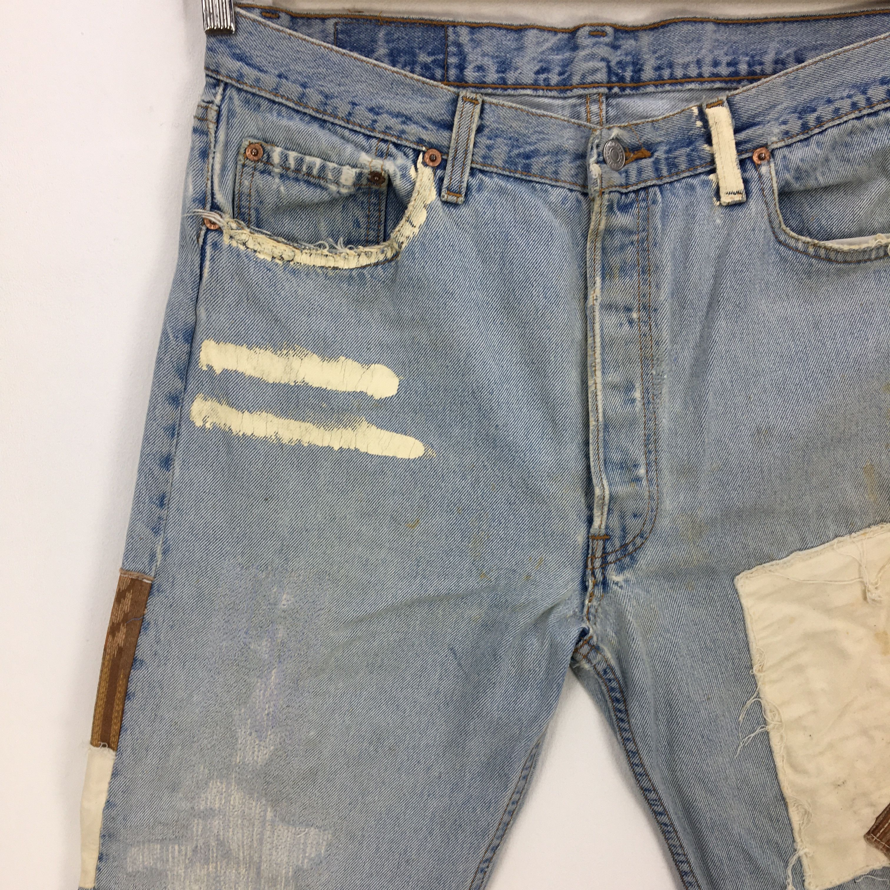 Levi's Vintage Levis 501 Jeans Navajo Reworked Levis Denim Pants Size US 32 / EU 48 - 6 Thumbnail