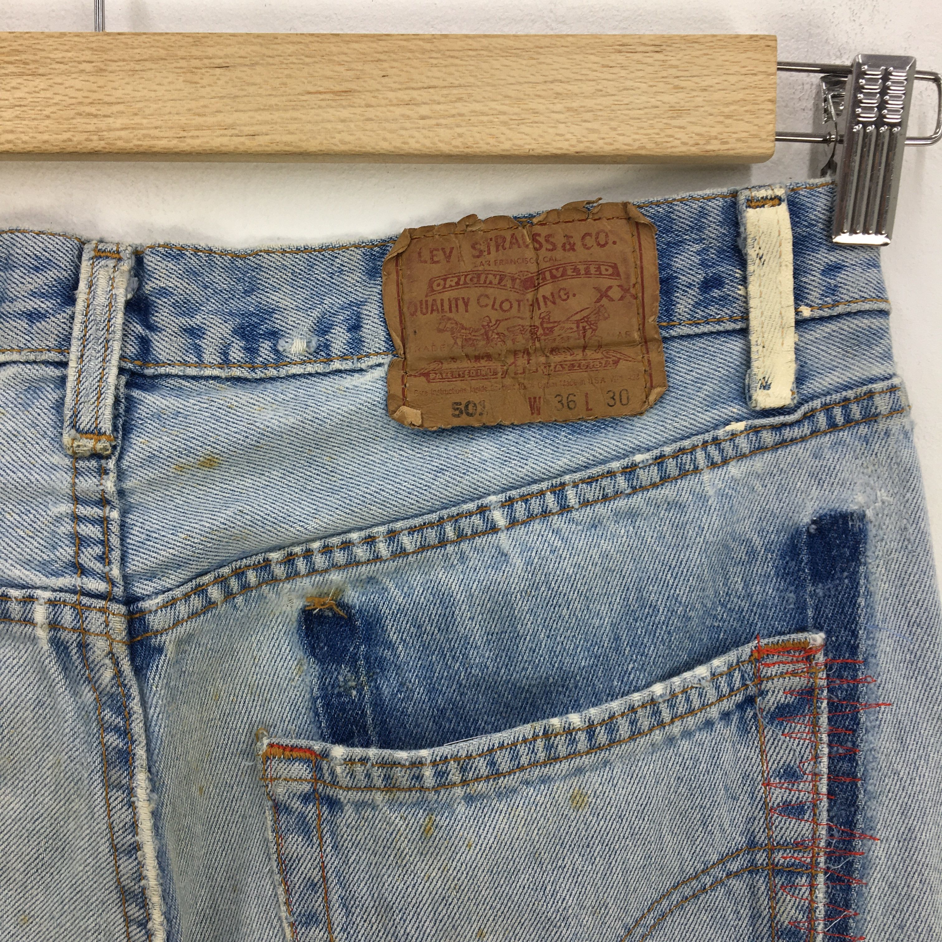 Levi's Vintage Levis 501 Jeans Navajo Reworked Levis Denim Pants Size US 32 / EU 48 - 8 Thumbnail