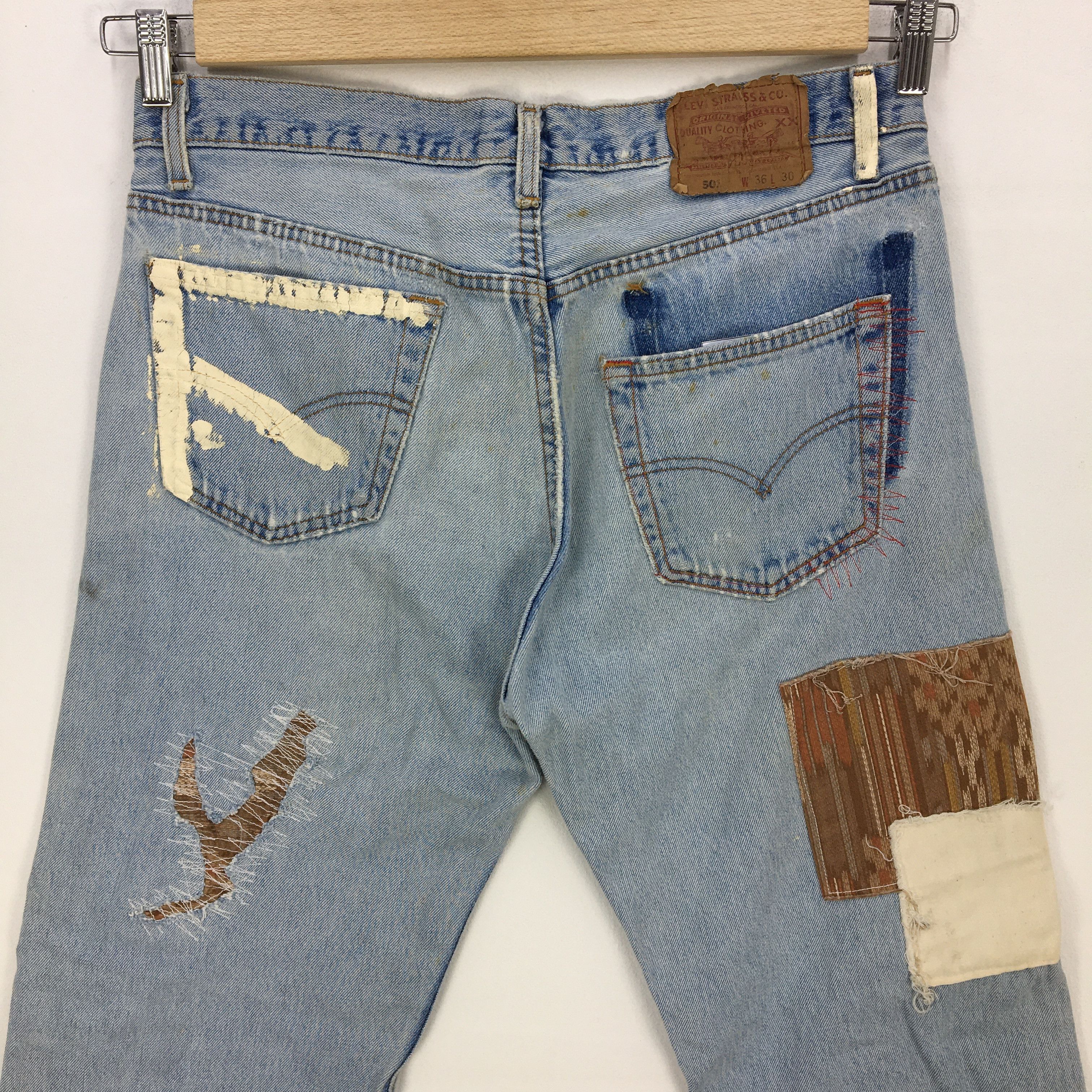 Levi's Vintage Levis 501 Jeans Navajo Reworked Levis Denim Pants Size US 32 / EU 48 - 4 Thumbnail