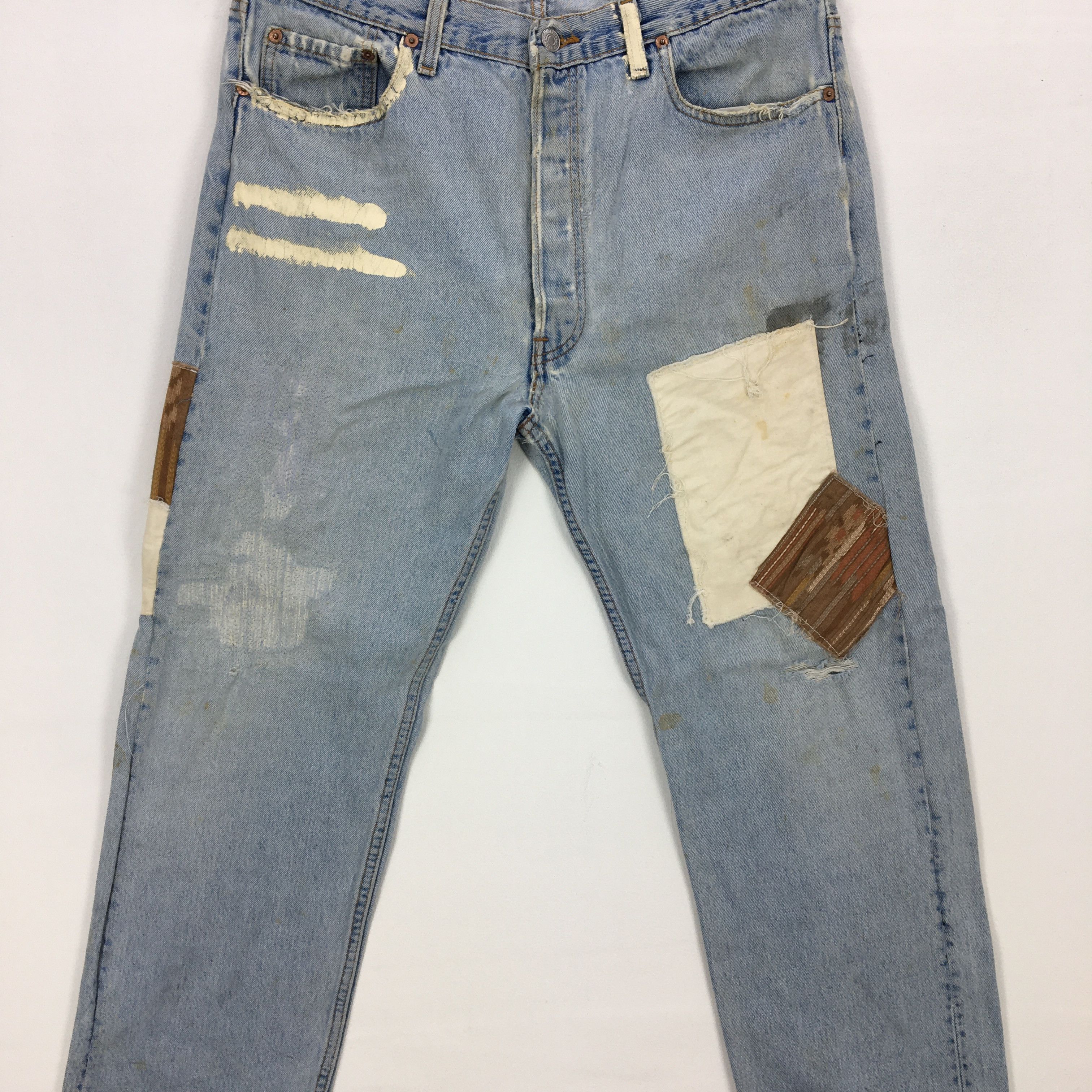 Levi's Vintage Levis 501 Jeans Navajo Reworked Levis Denim Pants Size US 32 / EU 48 - 5 Thumbnail