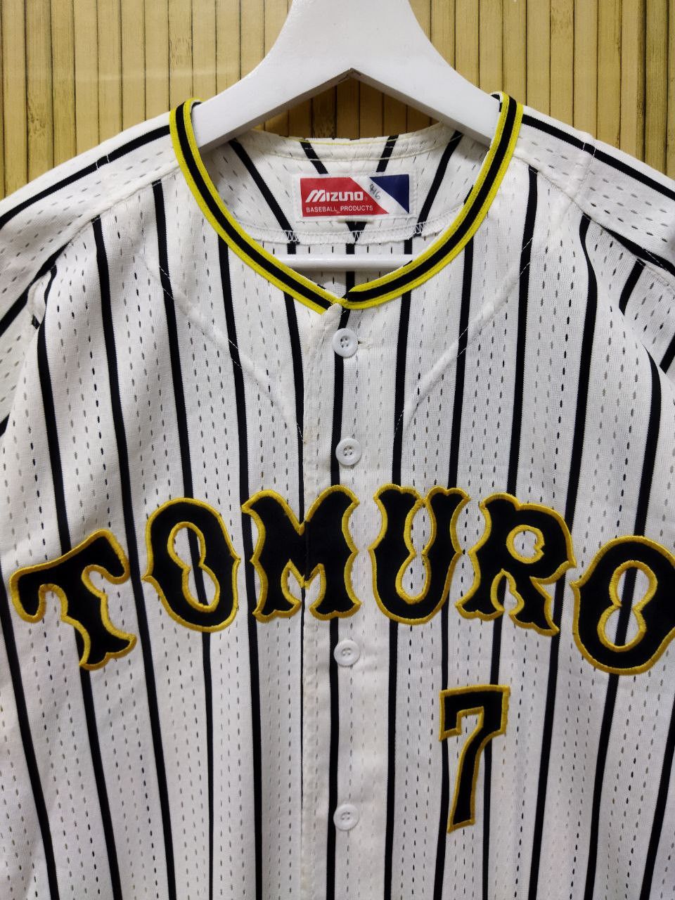 Japanese Brand Vintage Mizuno Tomuro #7 Baseball Jersey Size US L / EU 52-54 / 3 - 8 Thumbnail
