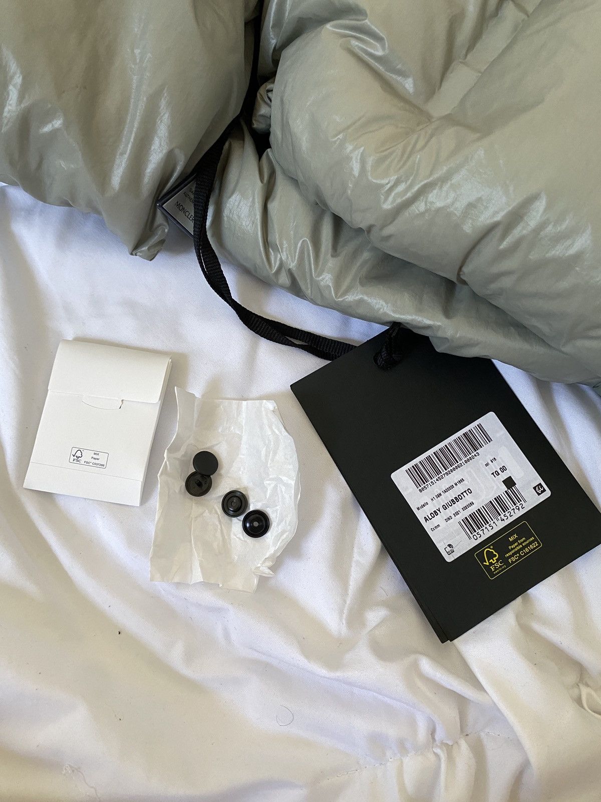 Moncler X dingyun Zhang Grey Aloby Down Jacket size 00