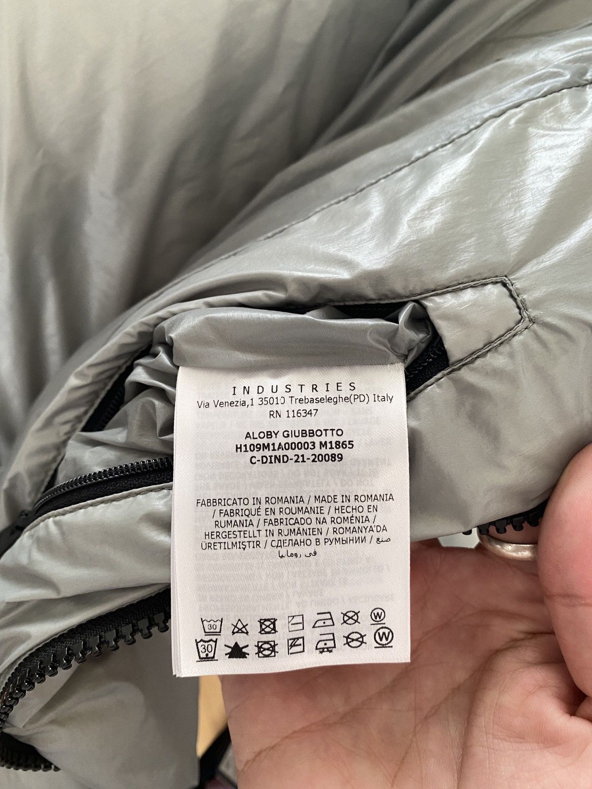 Moncler X dingyun Zhang Grey Aloby Down Jacket size 00