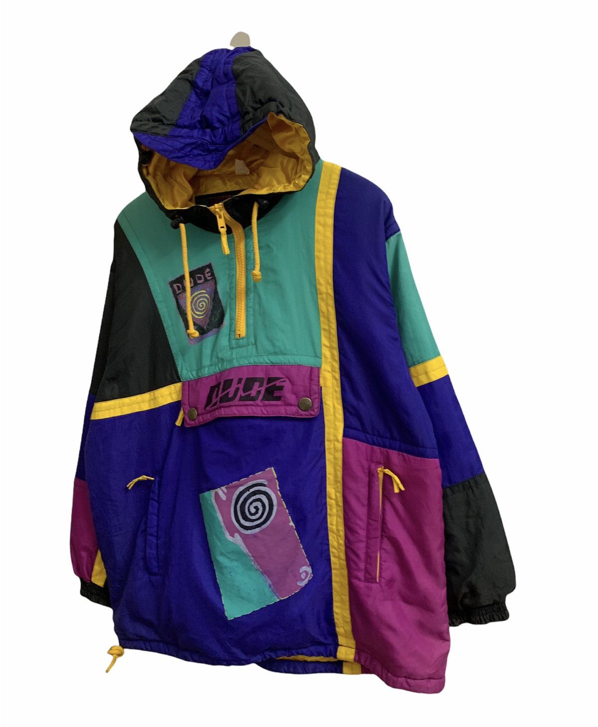 Japanese Brand RARE🔥 Dude Multicolor Half Zipper Hoodie Jacket Size US M / EU 48-50 / 2 - 4 Thumbnail