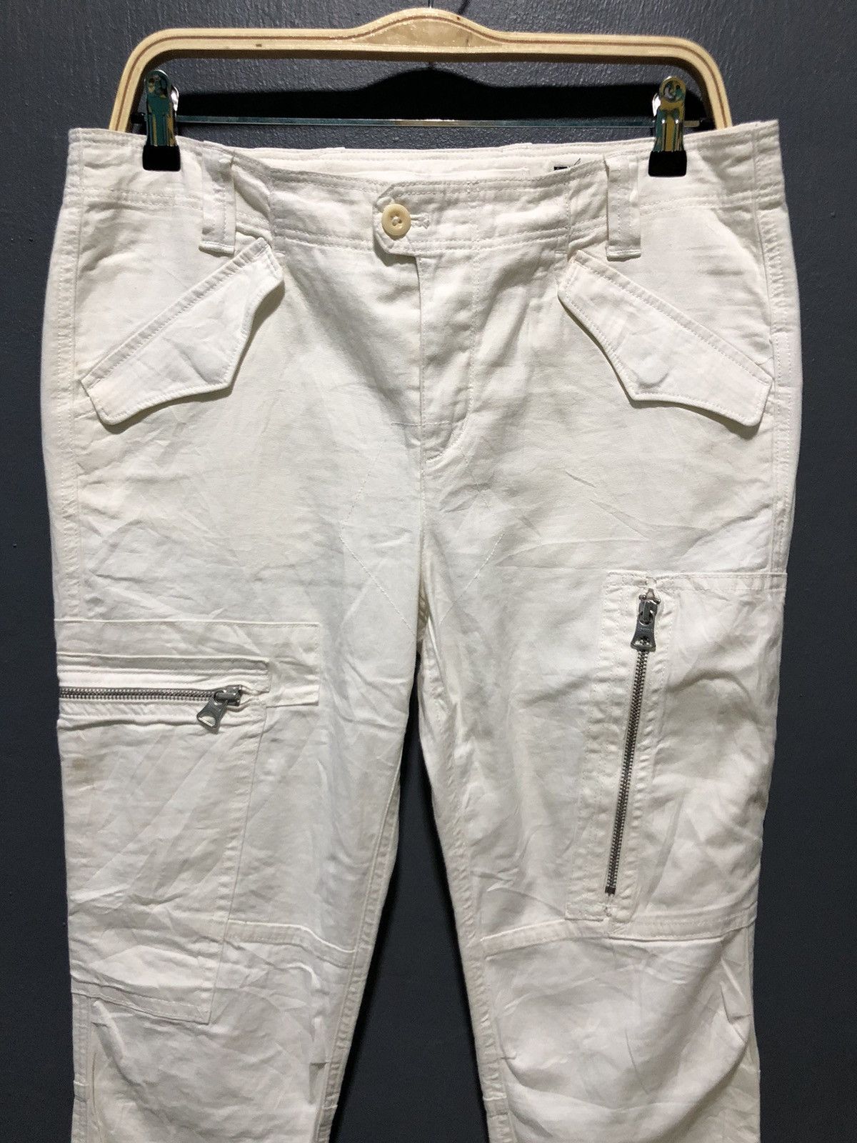 Ralph Lauren × Vintage VINTAGE RALPH LAURENT BONDAGE MULTI ZIPPER CARGO PANTS Size US 31 - 2 Thumbnail