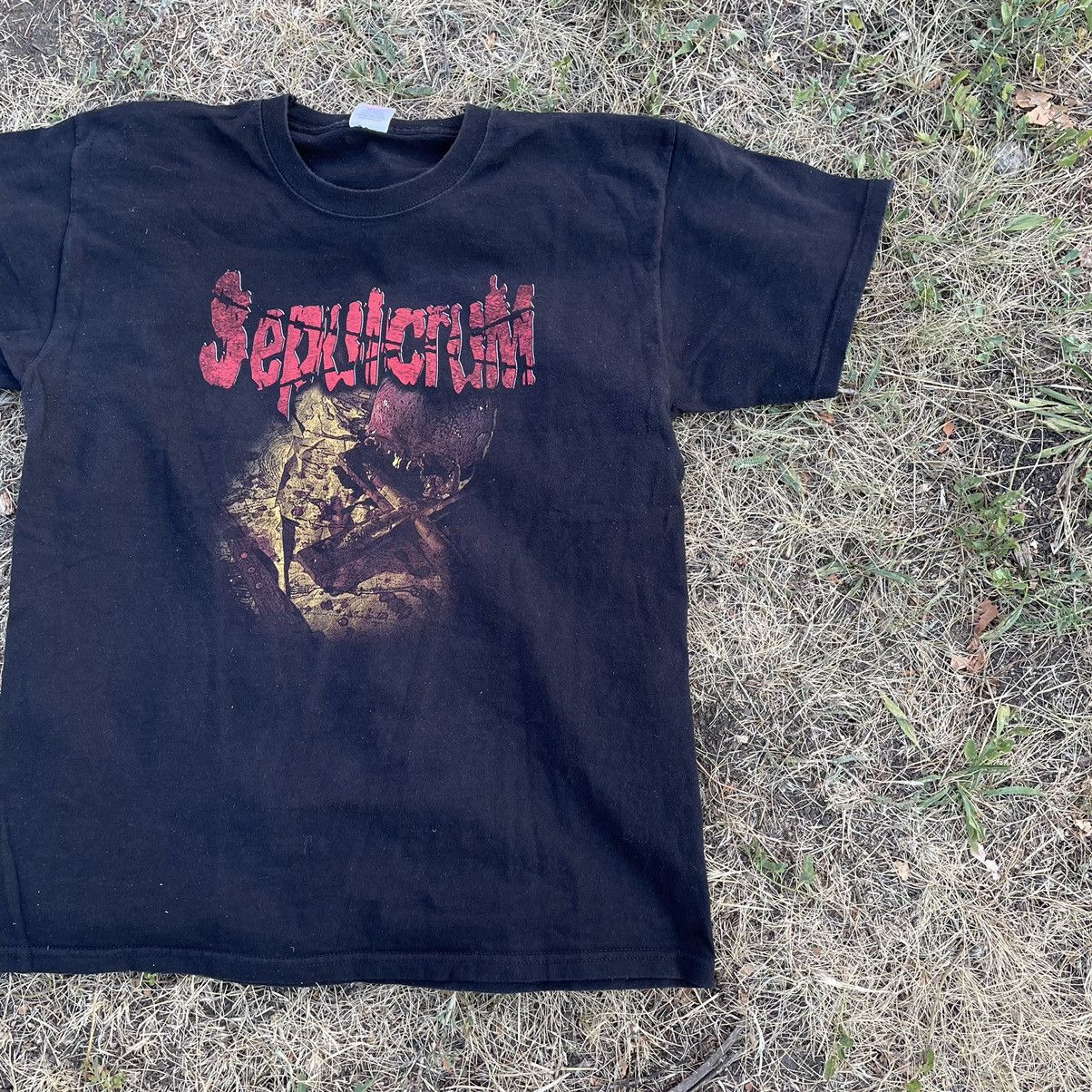 Vintage Vintage 90s Sun Faded Band Tee Sepulcrum Graphic Grunge M Size US M / EU 48-50 / 2 - 3 Thumbnail