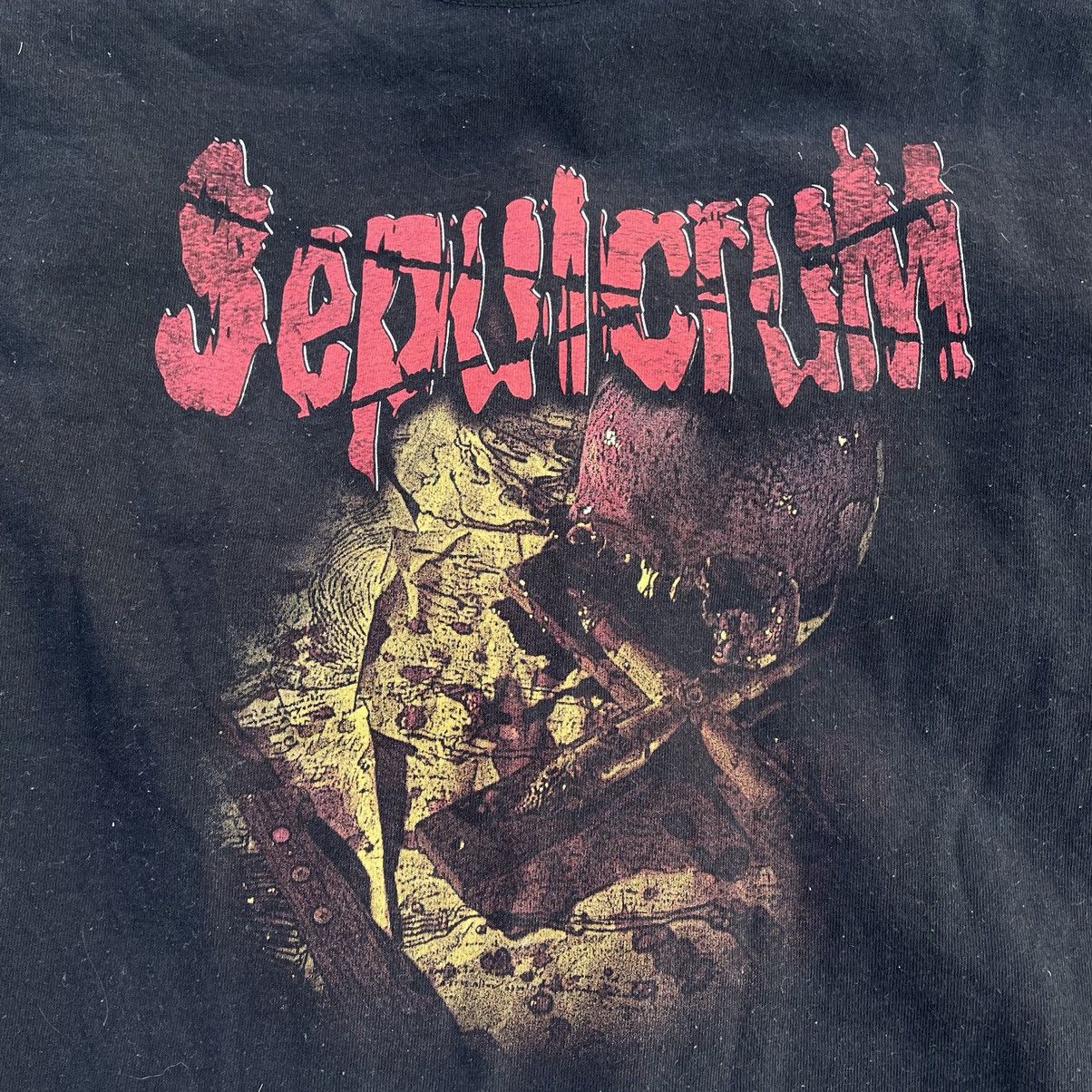 Vintage Vintage 90s Sun Faded Band Tee Sepulcrum Graphic Grunge M Size US M / EU 48-50 / 2 - 4 Thumbnail
