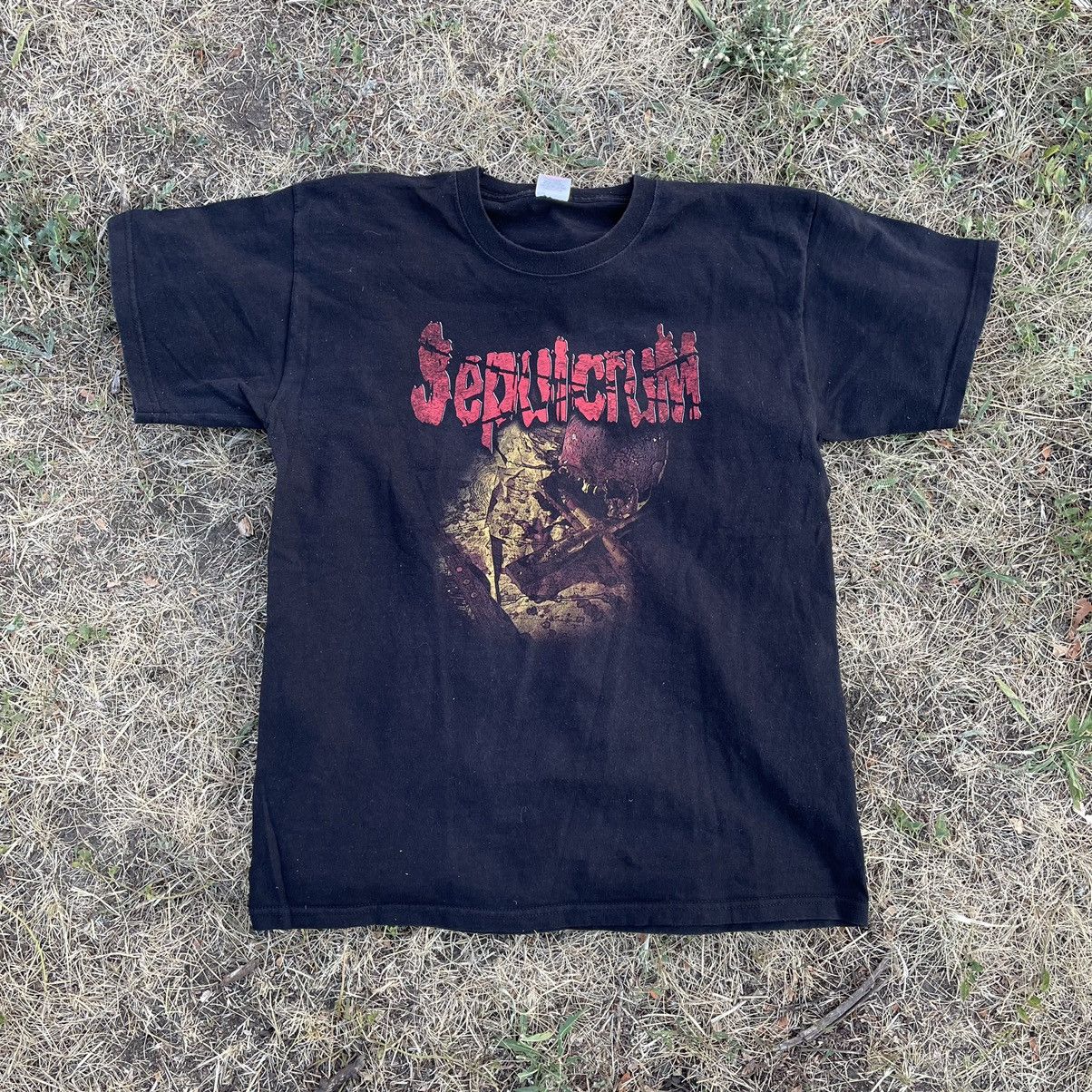 Vintage Vintage 90s Sun Faded Band Tee Sepulcrum Graphic Grunge M Size US M / EU 48-50 / 2 - 1 Thumbnail