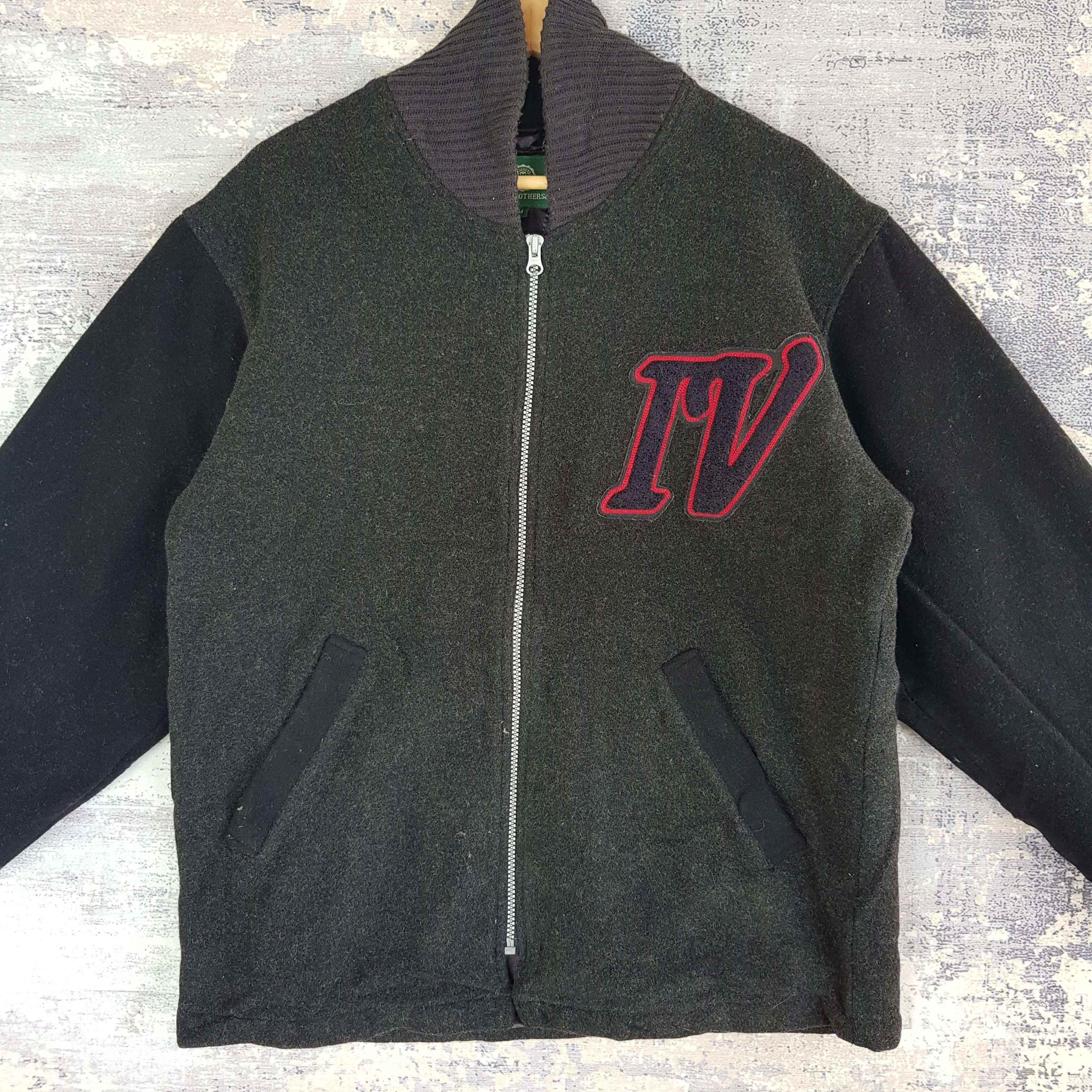 Japanese Brand × Vintage Japanese Ivy Brother Varsity Jacket Letterman Wool Jacket Size US L / EU 52-54 / 3 - 3 Thumbnail