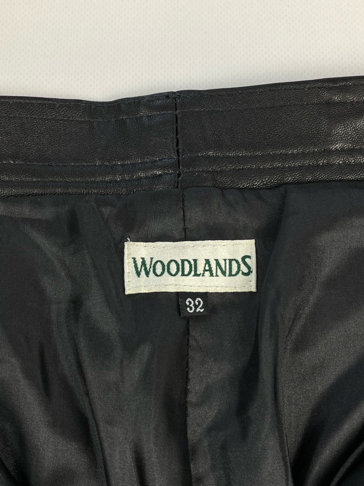 Leather × Vintage 90s Vintage Leather Biker Pants made in England Size US 31 - 11 Thumbnail