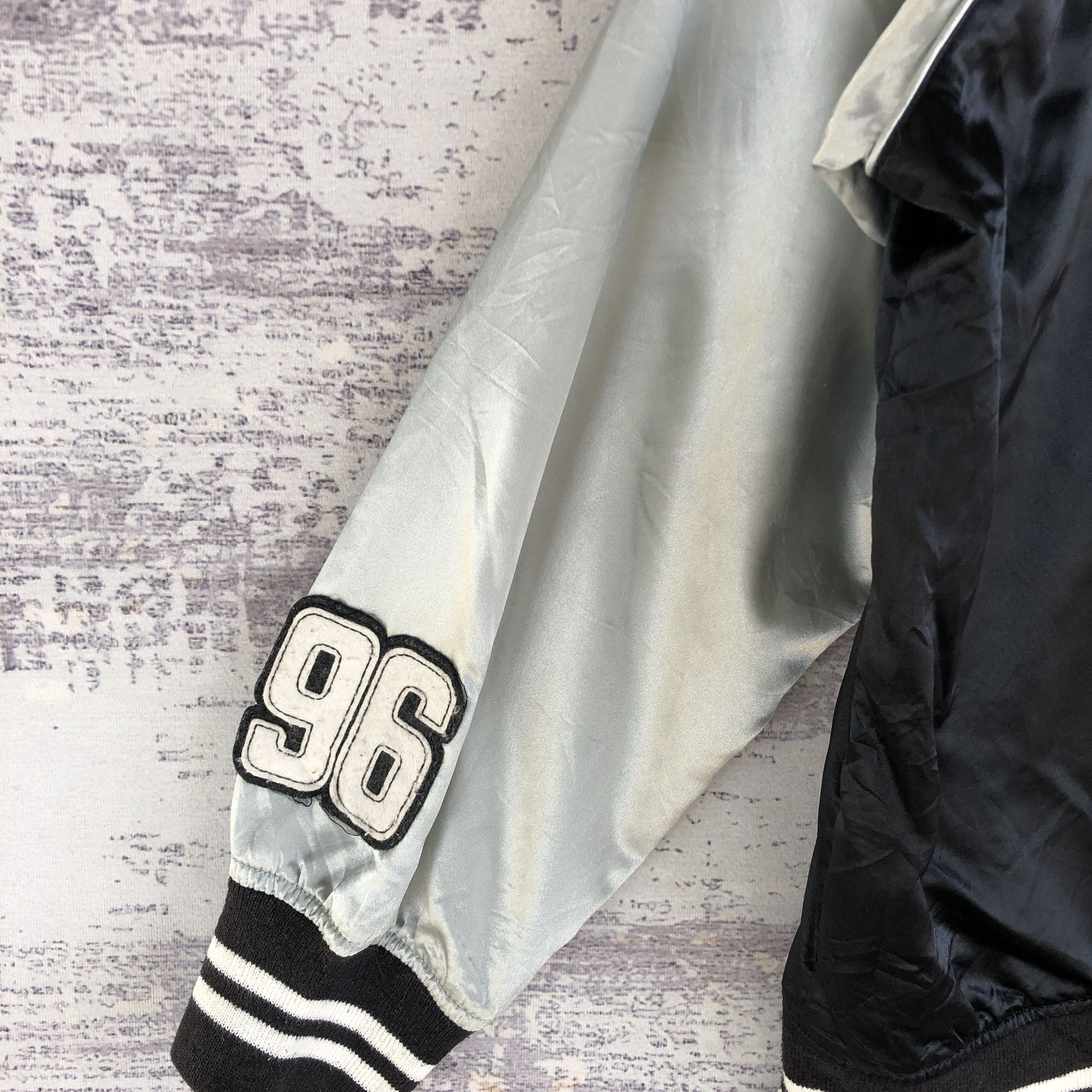 Japanese Brand × Vintage Skulls Baseball Jacket Blue Cross Stussy Bomber Jacket Size US M / EU 48-50 / 2 - 8 Thumbnail