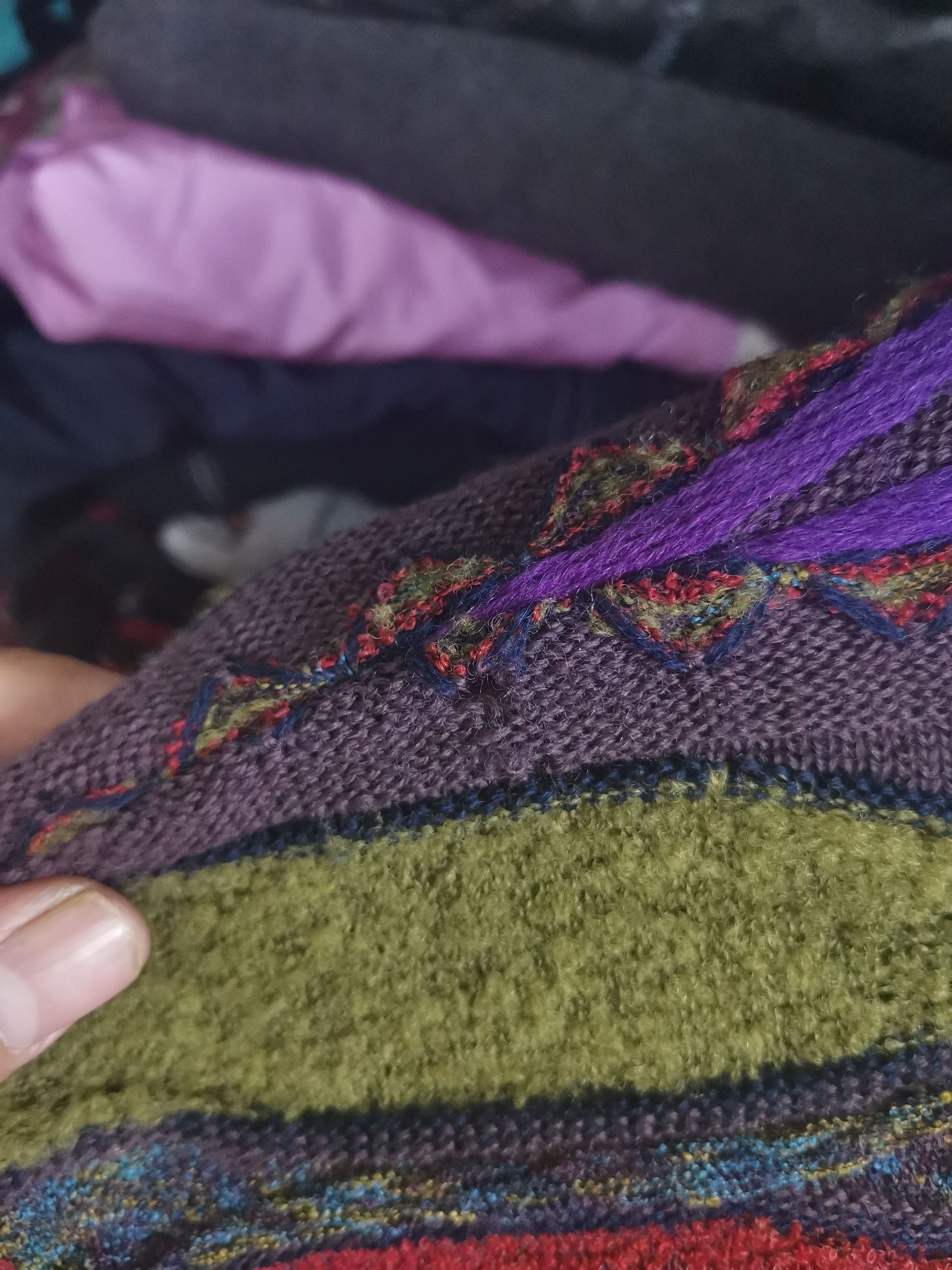 Japanese Brand Vintage 80s Visavis Coogi Style Wool 3D Knited Cardigan Size US M / EU 48-50 / 2 - 3 Thumbnail