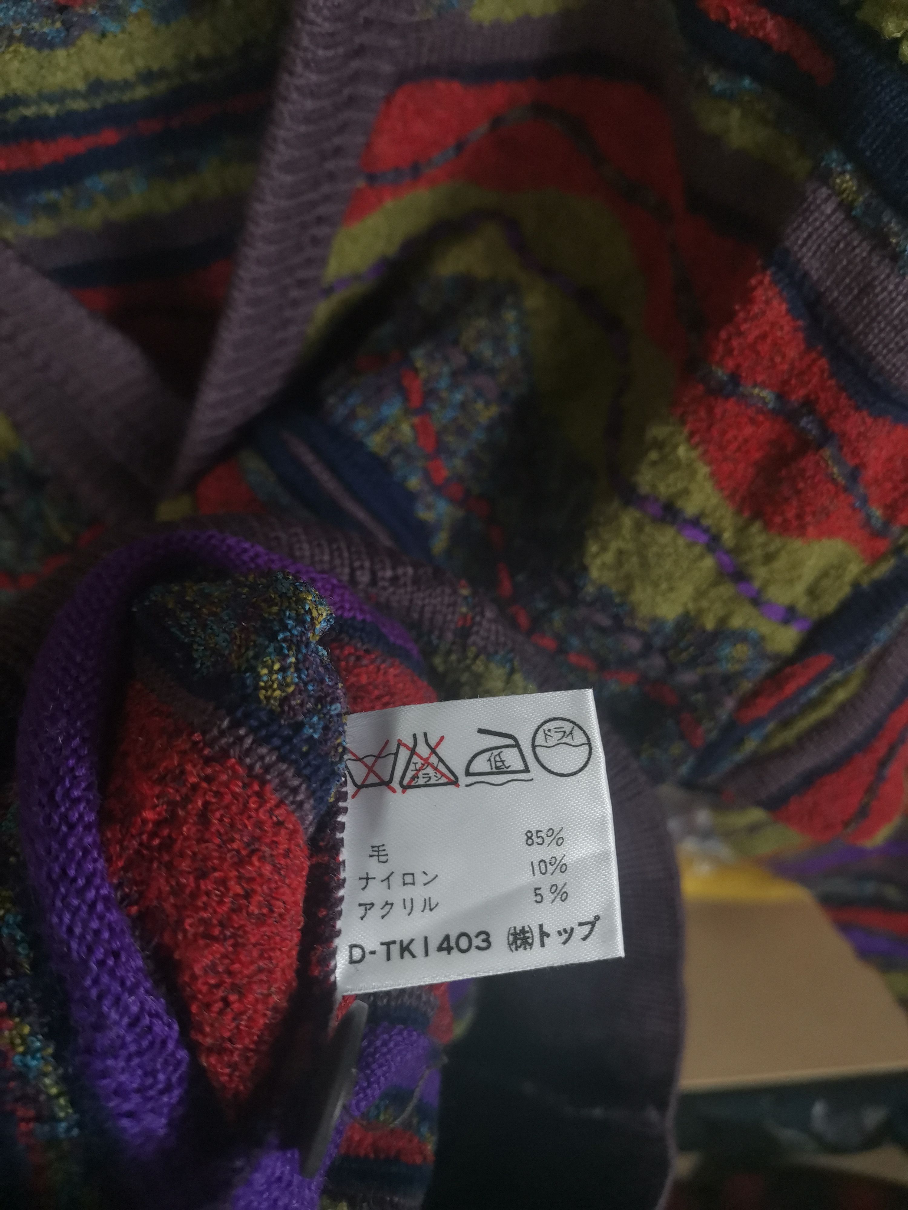 Japanese Brand Vintage 80s Visavis Coogi Style Wool 3D Knited Cardigan Size US M / EU 48-50 / 2 - 5 Thumbnail