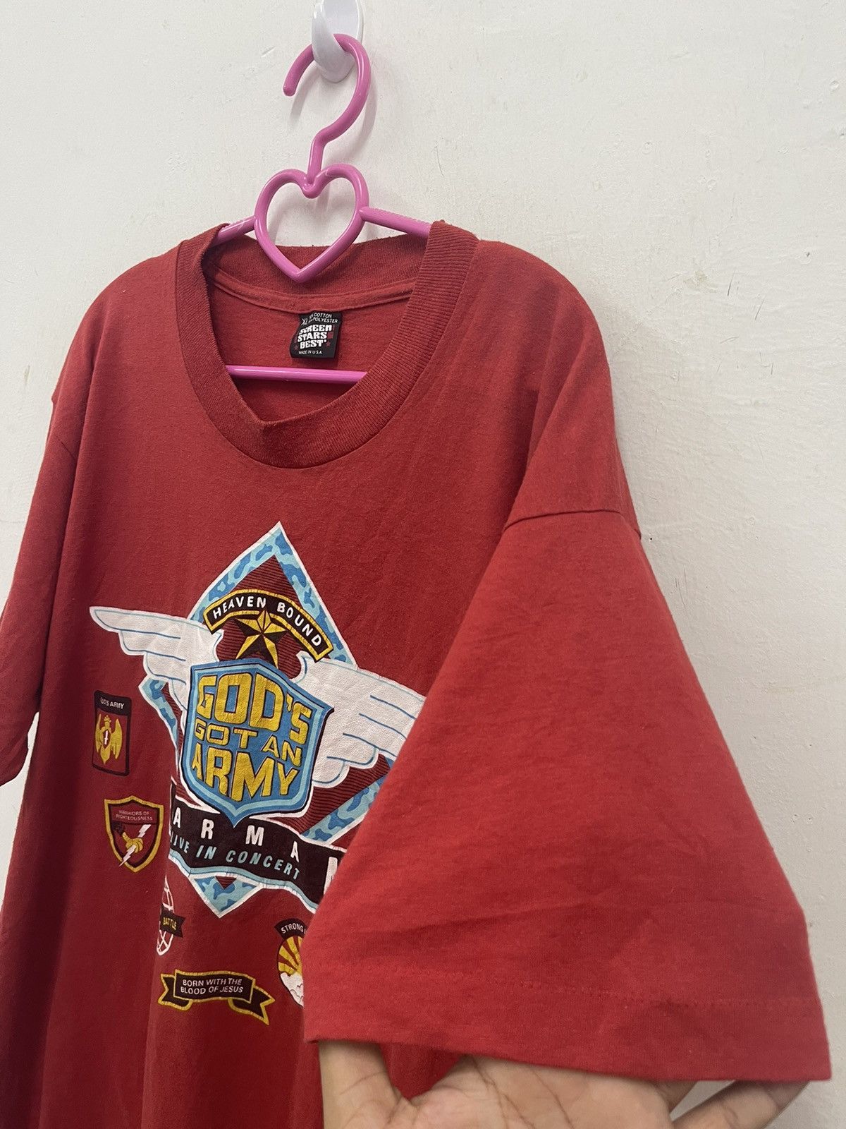 Band Tees Rare 90s Vintage CARMAN GODS GOT AN ARMY Concert Shirt Size US XL / EU 56 / 4 - 3 Thumbnail