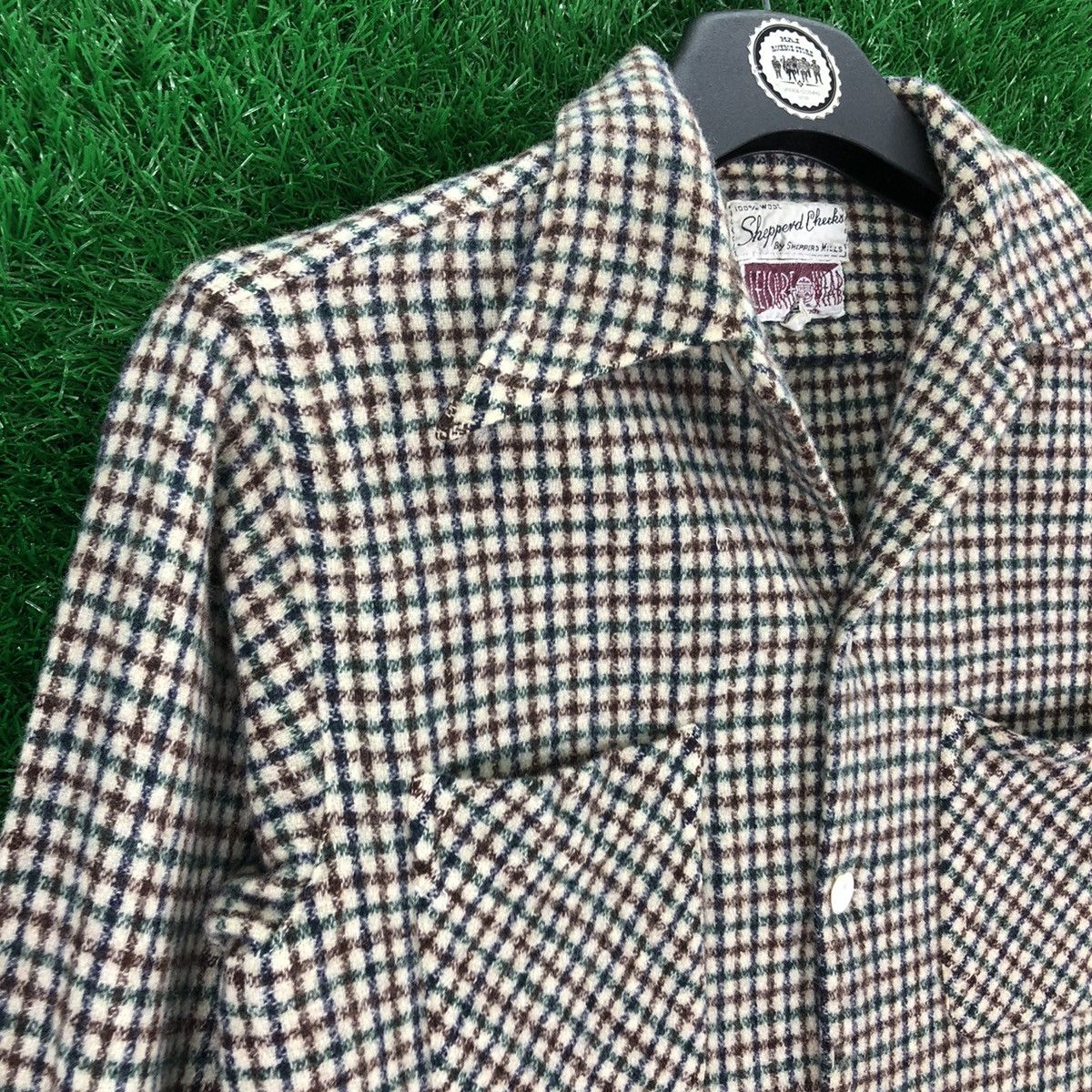 Flannel Vintage 80's Wool Flannel Double Pocket by Shepperd Mills Size XS / US 0-2 / IT 36-38 - 2 Thumbnail