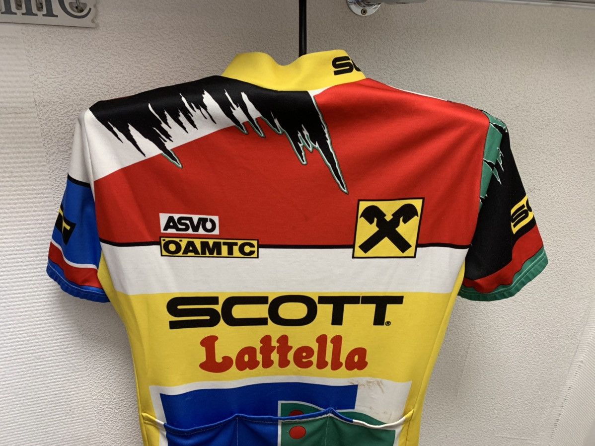 Vintage Scott Raiffeisen vintage bicycle jersey L oamtc lattella Size US L / EU 52-54 / 3 - 7 Thumbnail