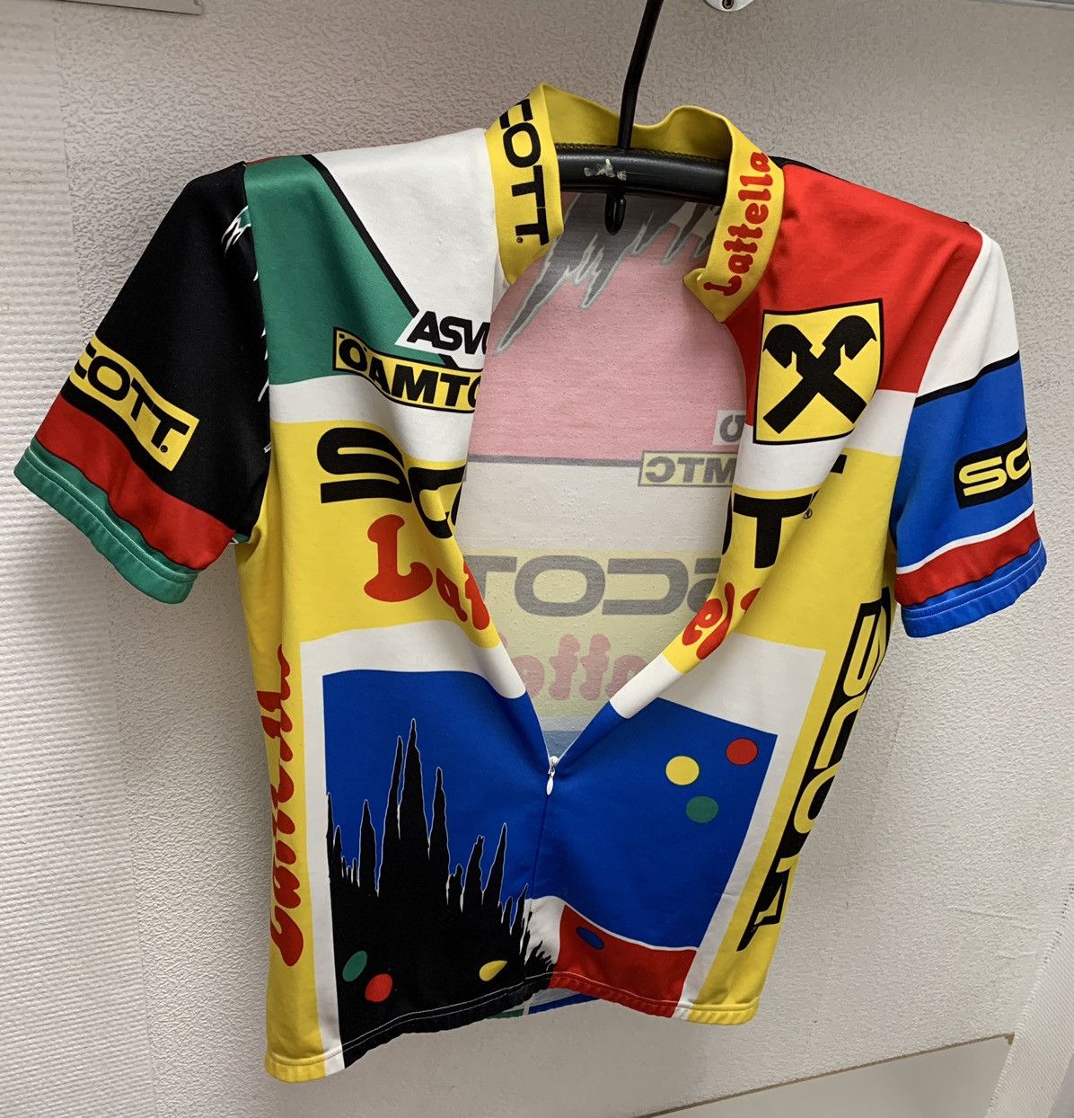 Vintage Scott Raiffeisen vintage bicycle jersey L oamtc lattella Size US L / EU 52-54 / 3 - 5 Thumbnail