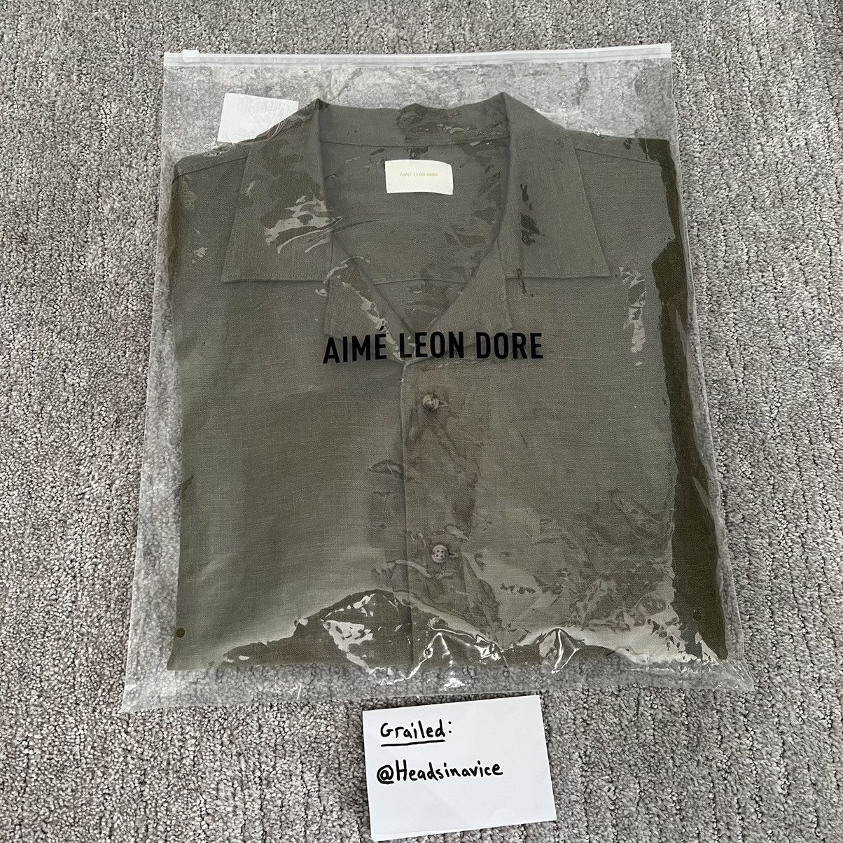 Aime Leon Dore Aimé Leon Dore Olive Linen Bouquet Shirt SS22 Size US L / EU 52-54 / 3 - 1 Thumbnail