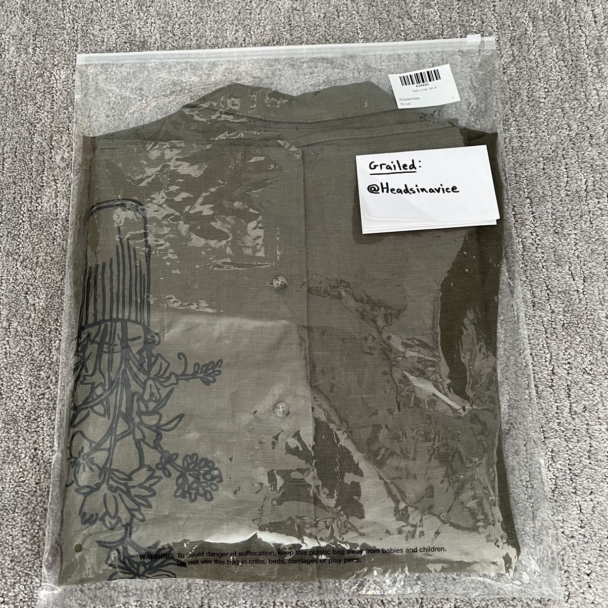 Aime Leon Dore Aimé Leon Dore Olive Linen Bouquet Shirt SS22 Size US L / EU 52-54 / 3 - 4 Thumbnail