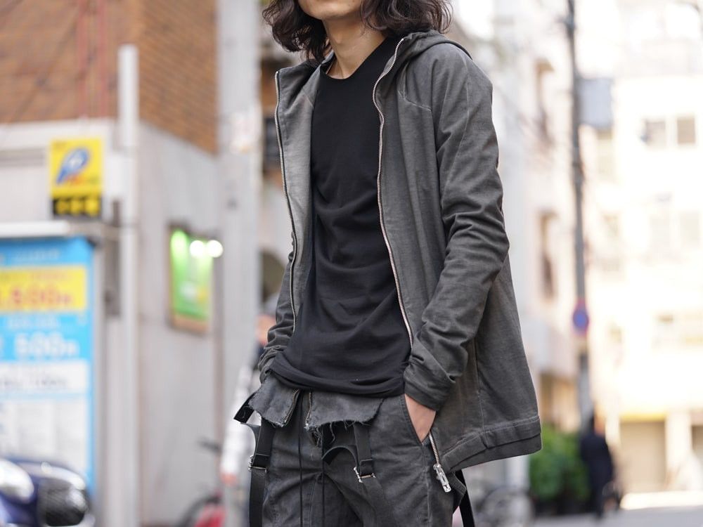 image of Saddam Teissy Dense Plain Stitch Cold Dye Parka.like Devoa Or Layer-0 in Grey, Men's (Size Medium)