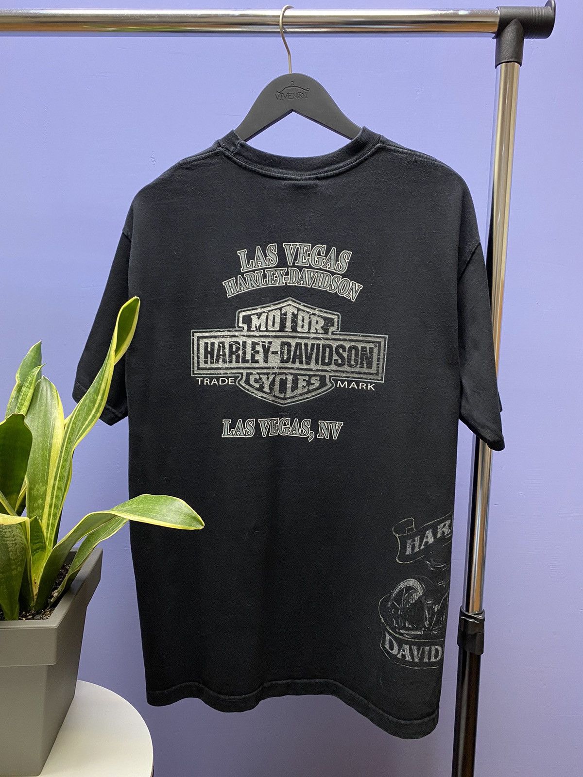 Harley Davidson × Vintage Harley Davidson 2007 Las Vegas T Shirt Vintage Tee Moto Bike Size US XL / EU 56 / 4 - 1 Thumbnail