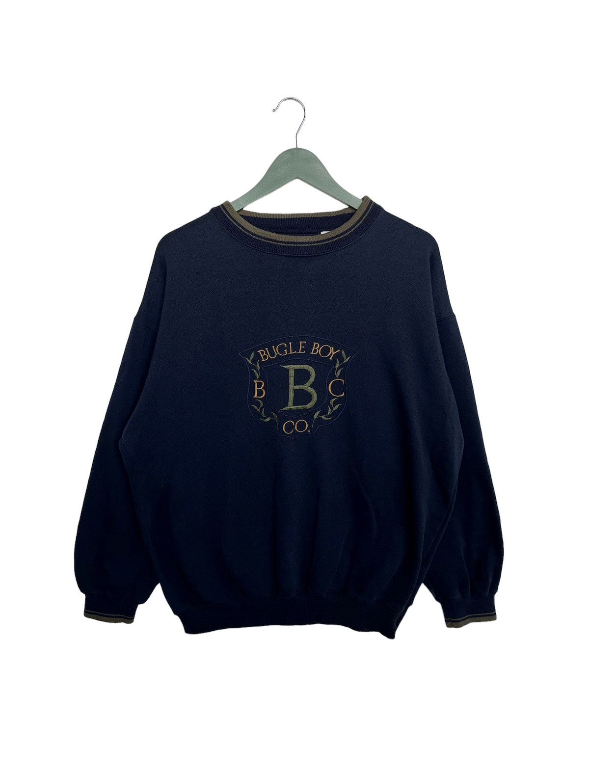 image of Vintage Bugle Boy Sweatshirt in Dark Blue, Men's (Size XL)