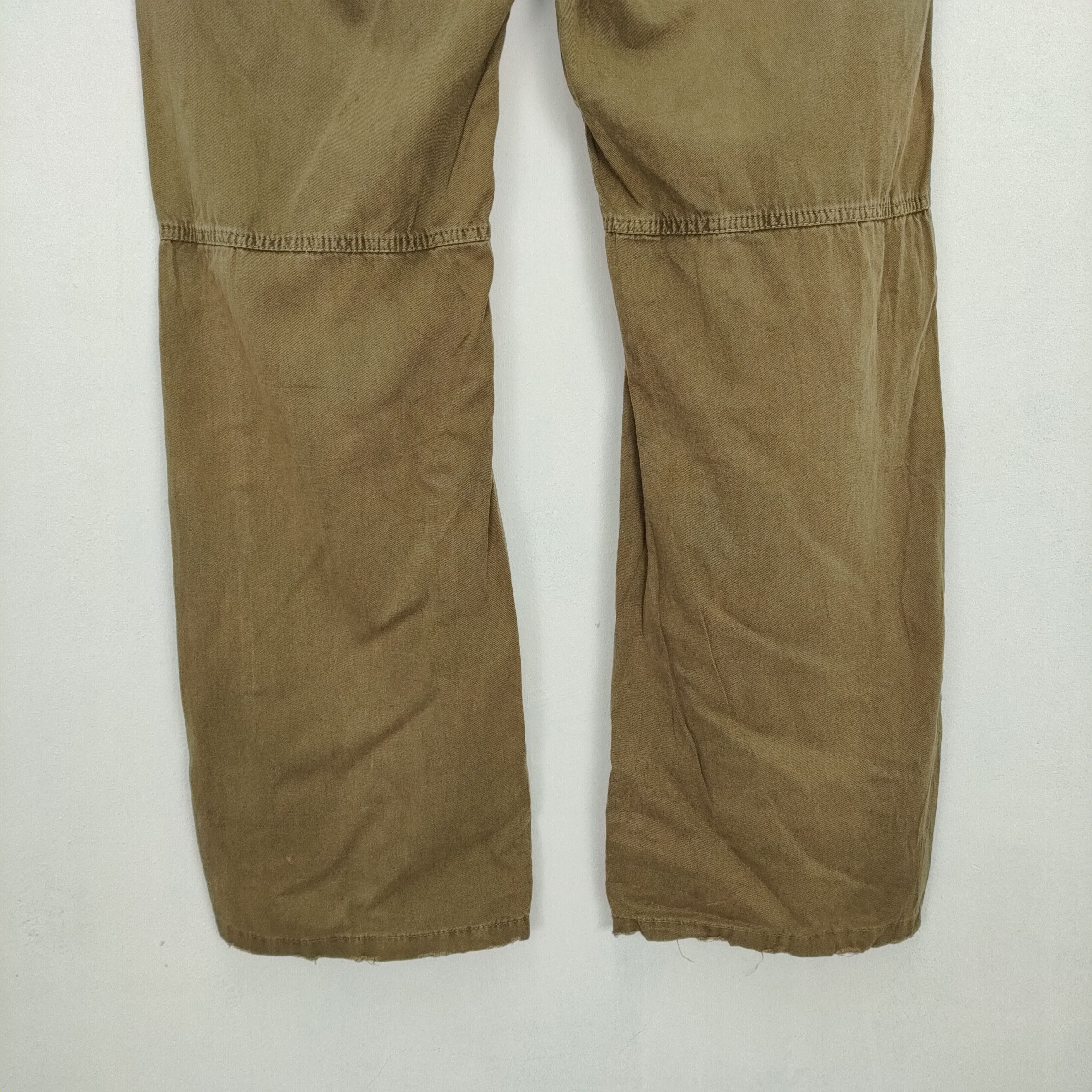 Japanese Brand VINTAGE FADED GREEN CUBE SUGAR FLARE PANTS Size US 29 - 7 Thumbnail