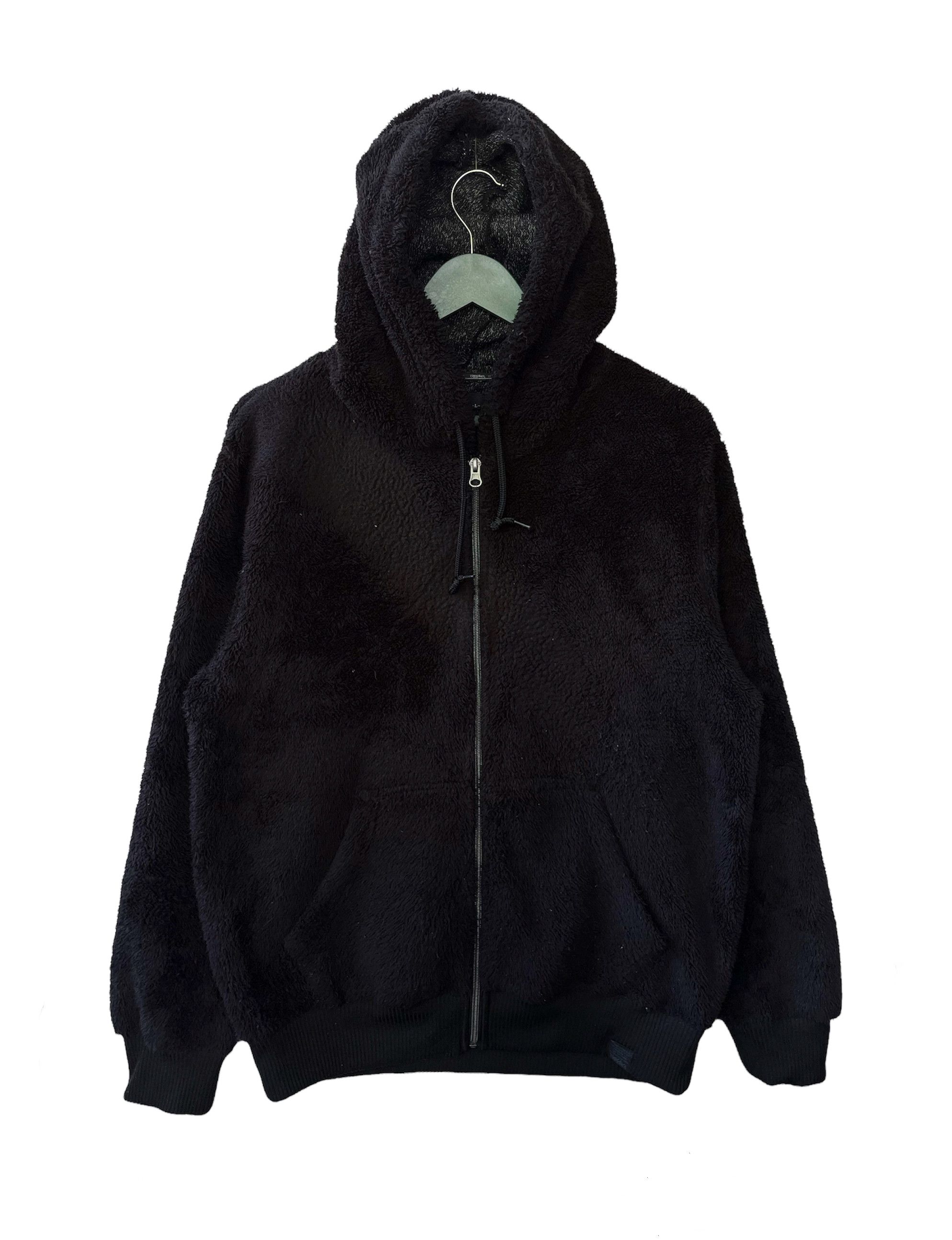 image of Mossimo Vintage Massimo Fleece Sweater Hoodie in Black, Men's (Size Large)