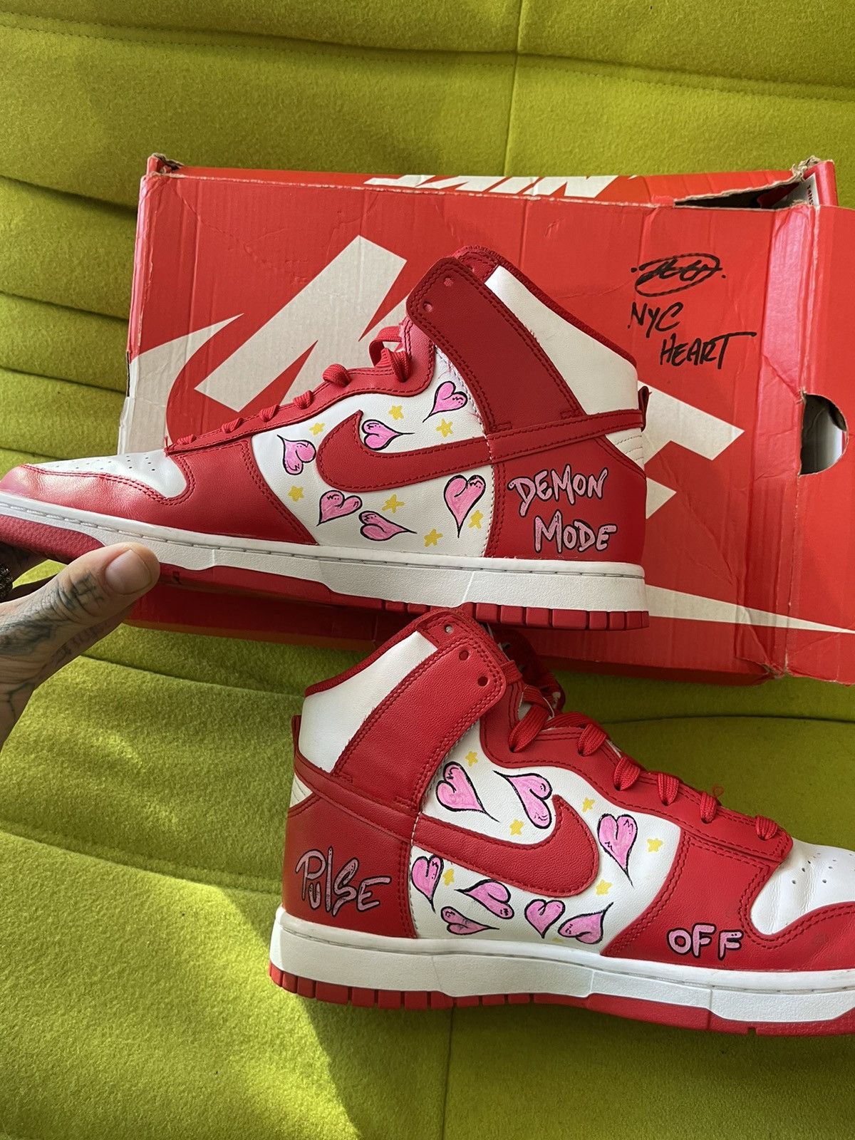 Nike NIKE DUNKS x CHROME HEARTS MATTY BOY DEMONTIME 1/1 SNEAKERS | Grailed